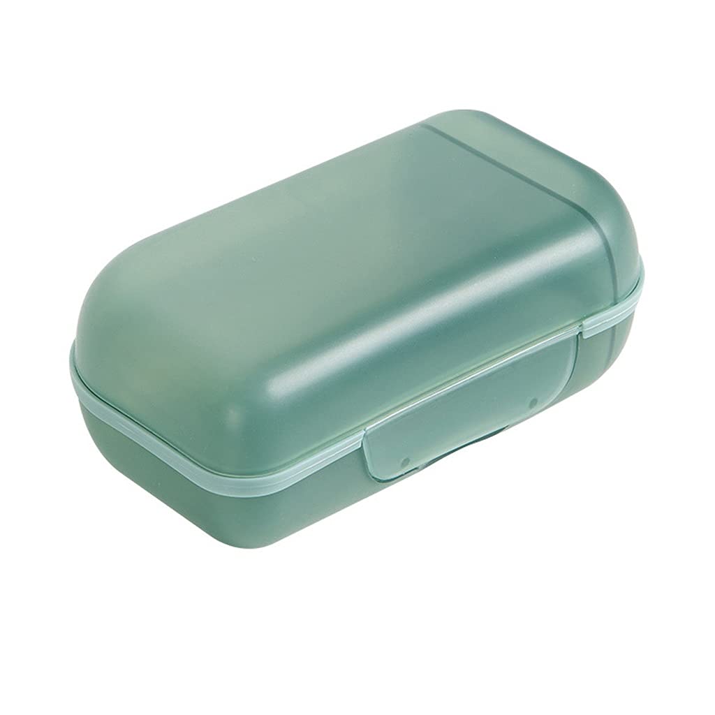 Travel Soap Holder Case - Mini Bath & Shower Soap Storage Box with Lid for Hand, Face & Body Soap (3-Pack, Green) - Perfect for Gym, Camping & Travel Accessories
