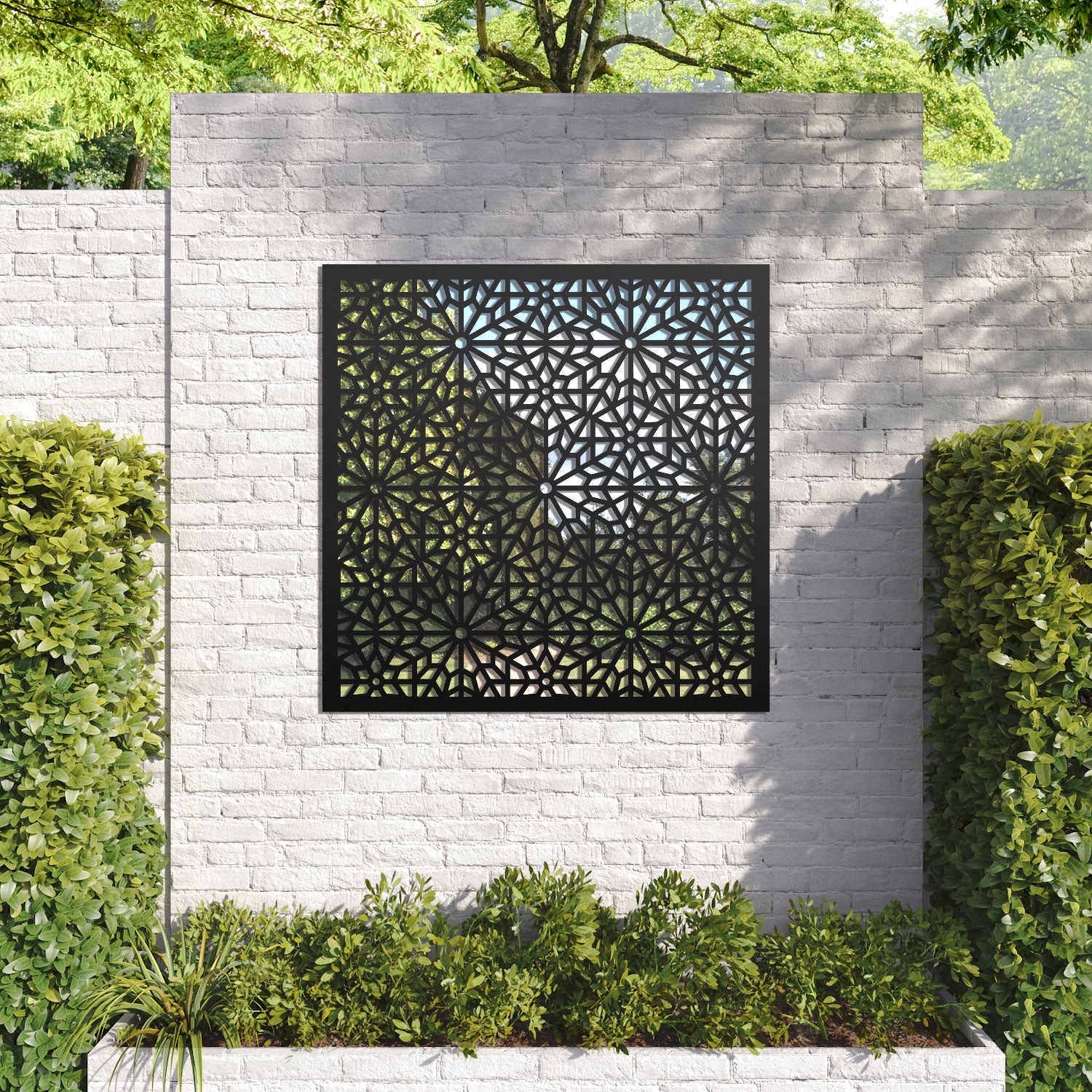 Alnara Outdoor Decorative Mirrored Panel - Shatterproof Wall Decor for Patio, Garden, and Backyard - Enhance Your Outdoor Space with Stylish Reflective Accents
