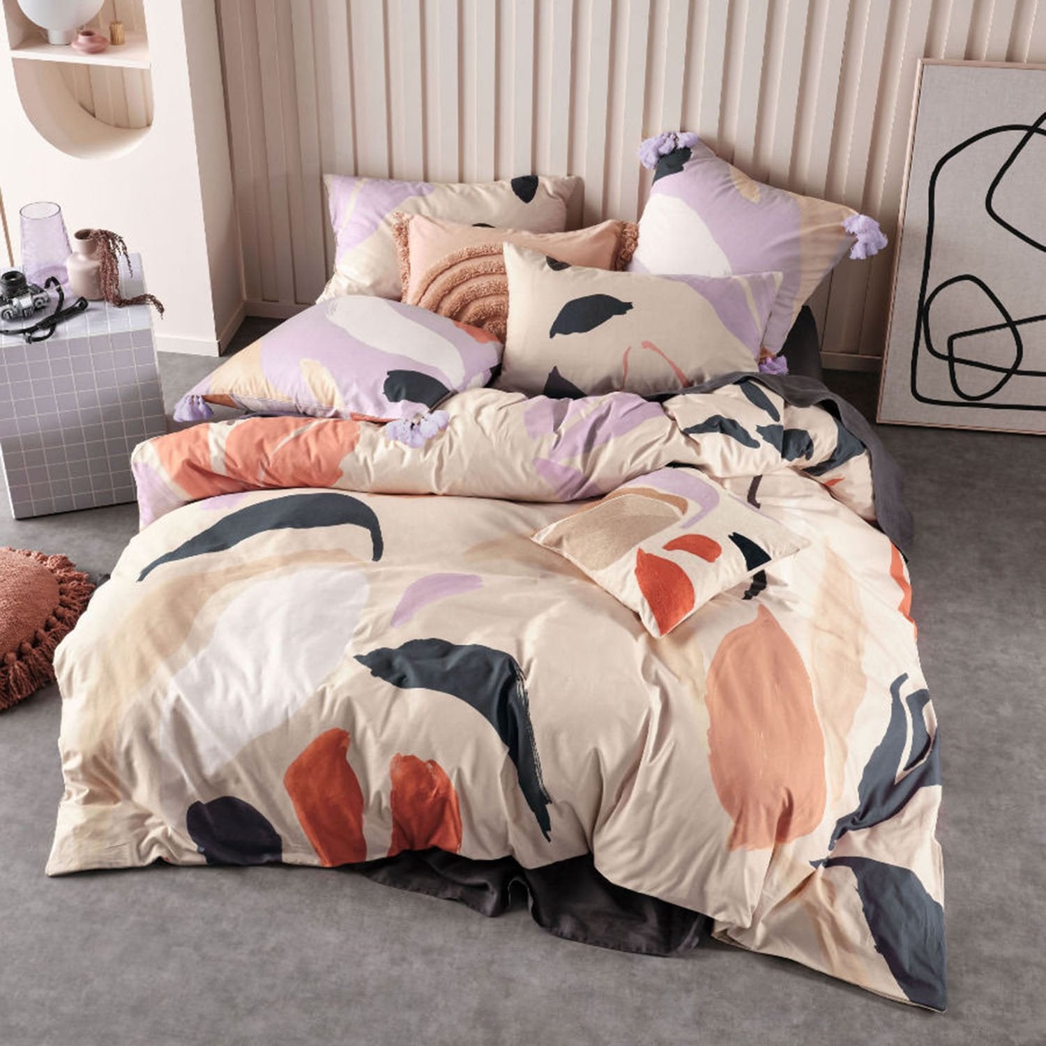 Premium Della Quilt Cover Set - 100% Cotton Bedding Set by Linen House - Queen Size for Cozy Home & Guest Room Decor
