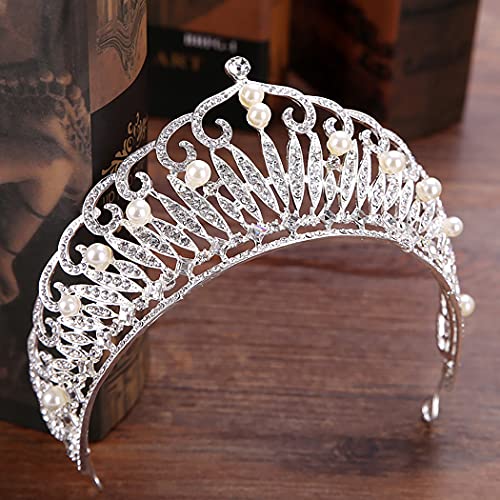 Bmirth Queen Bridal Wedding Crown Tiara - Baroque Crystal Rhinestone Headpiece for Women & Girls | Princess Bride Hair Accessories for Weddings, Prom, Pageants & Special Occasions