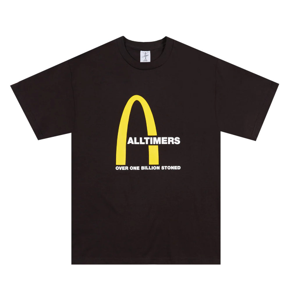 Alltimers Arch Black T-Shirt - Men's Casual Graphic Tee for Streetwear & Everyday Wear