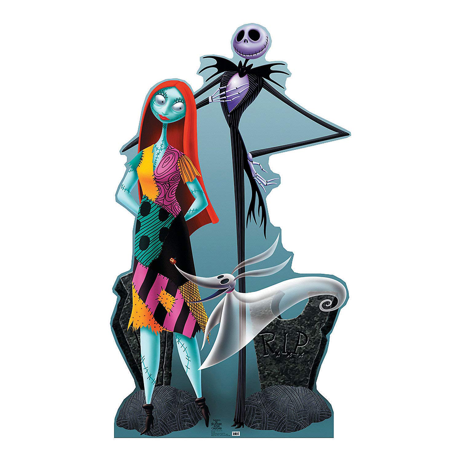 Fun Express Jack & Sally Standup Party Supplies - Licensed Nightmare Before Christmas Tableware - 1 Piece - Perfect for Halloween Parties & Themed Events