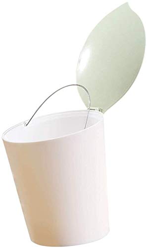 NQOOI 4L Small Plastic Trash Can with Flip Cover - Portable Desktop Garbage Bin for Bathroom, Home, Office | Space-Saving Waste Storage Solution for Desks, Countertops & Small Spaces
