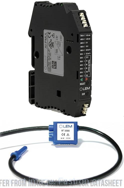 ART B22 D300 SP4 + AI PMUL Single Phase Rogowski Coil Set - Class 1, Adjustable 0.333V/0.166V, True RMS (4-20mA, 0-20mA, 0-10V, 0-5V Outputs) with Sensitivity Control - 30cm Diameter - Ideal for Industrial Power Monitoring, Energy Management Systems, and Electrical Testing