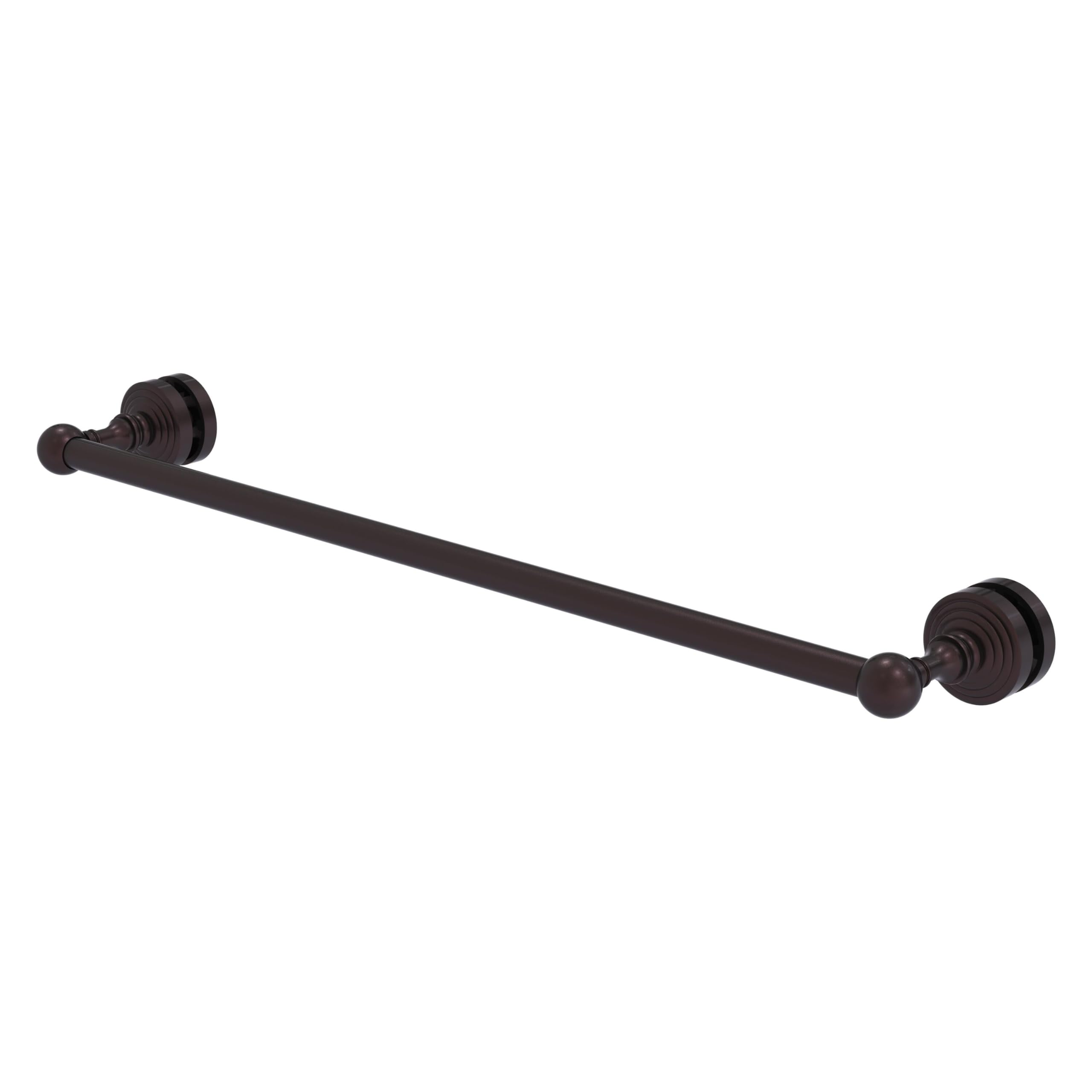 Allied Brass WP-41-SM-24 Waverly Place Collection 24 Inch Shower Door Towel Bar in Antique Bronze - Bathroom Accessory for Shower Organization & Luxury Spa Experience