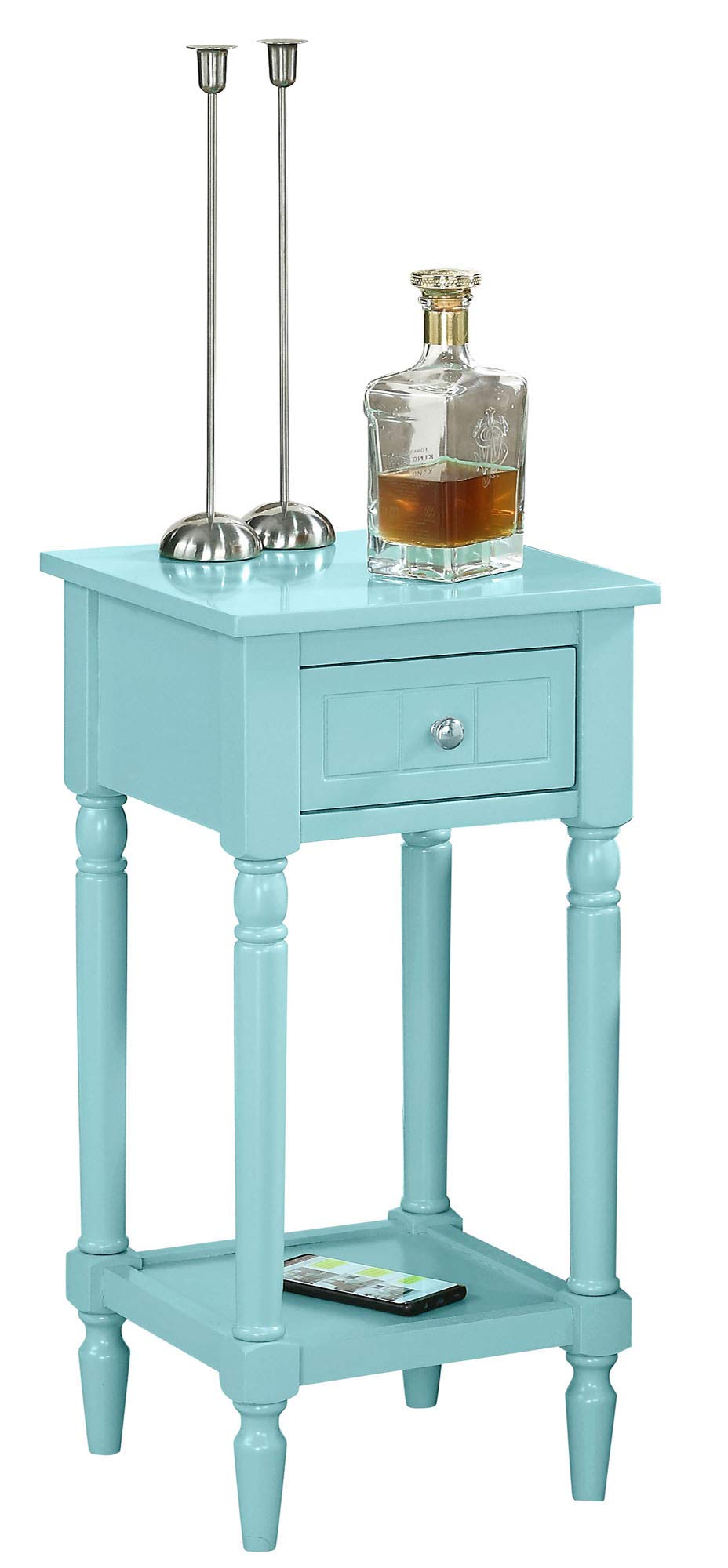 French Country Khloe Accent Table in Sea Foam Finish - Perfect for Living Room, Bedroom, or Entryway Décor
