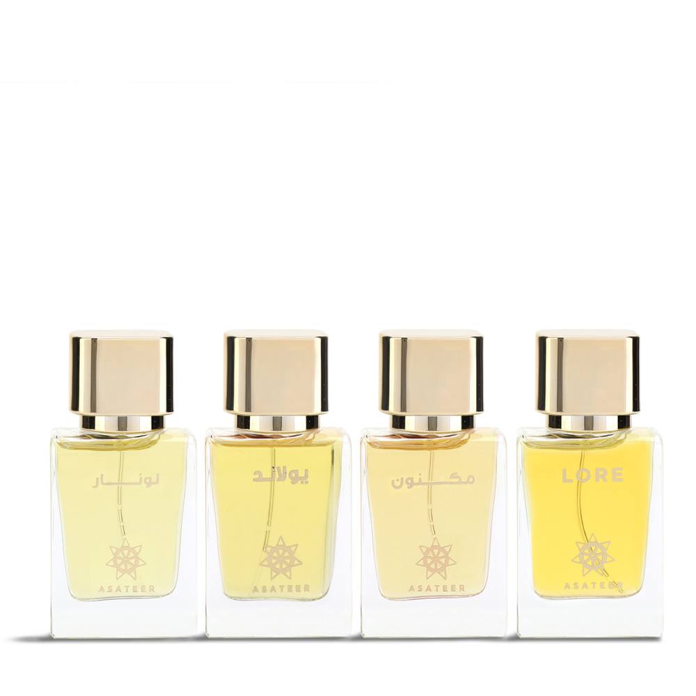 Asateer Mini Collection EDP Perfume Set - 4 x 30ml Travel Size Luxury Fragrances for Women, Gift Set with Floral & Fruity Scents | Perfect for Daily Wear, Office, Date Night & Special Occasions