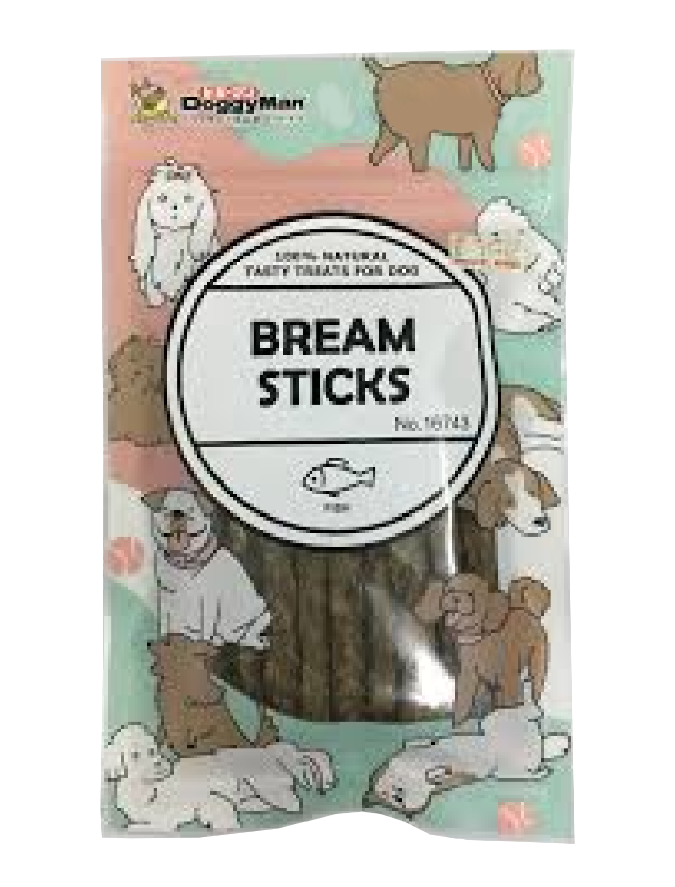 DoggyMan Single Ingredient Bream Sticks Dog Treats 40g - Natural & Healthy Snacks for Training, Rewards & Dental Health