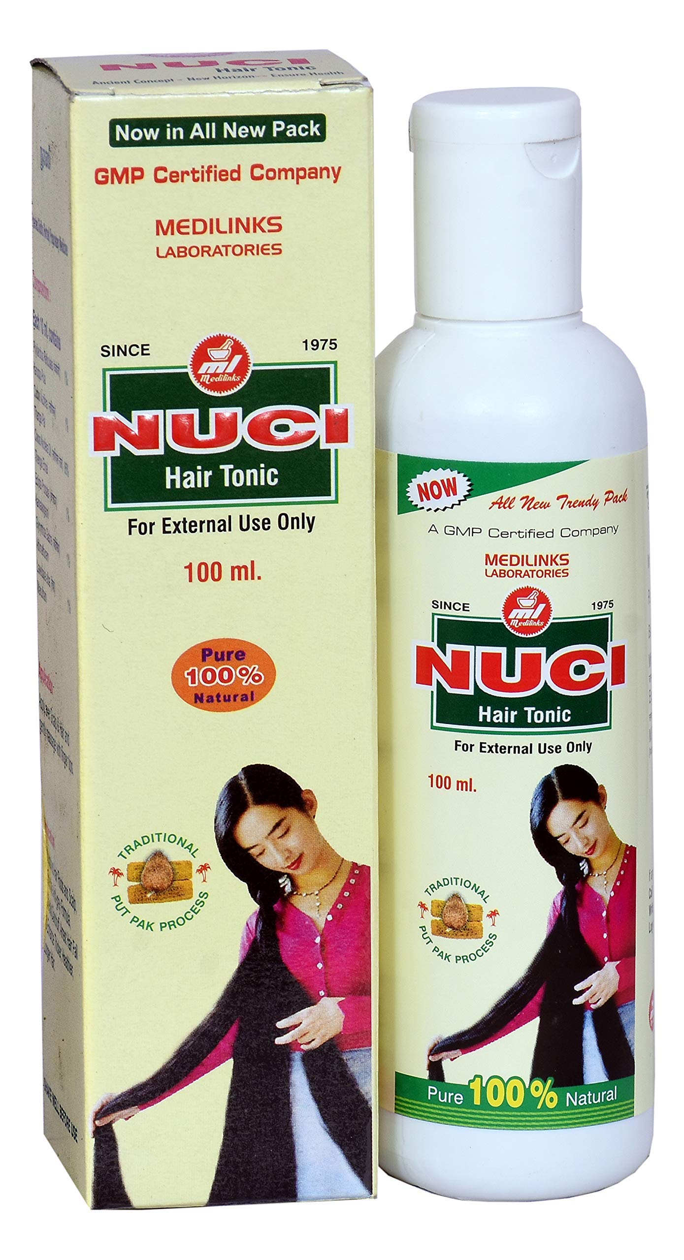 Nuci Hair Growth Tonic - Medilinks Hair Oil for Thicker, Stronger Hair (100ml) | Promotes Hair Regrowth & Reduces Hair Loss | Perfect for Daily Scalp Massage & Hair Care Routine