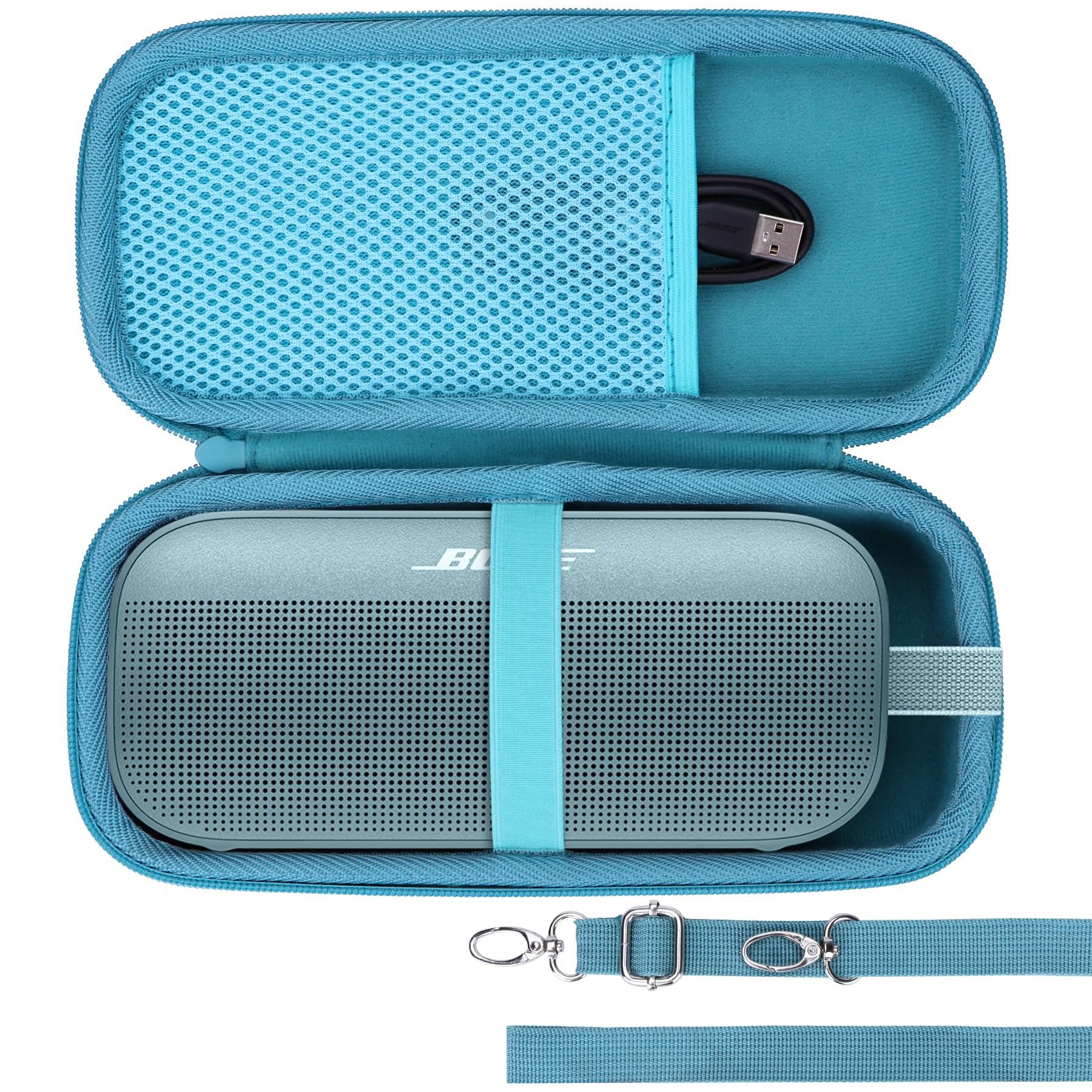 Bose SoundLink Flex 2nd Gen Protective Hard Case - Shockproof & Waterproof Cover for Bose SoundLink Flex Portable Speaker (Stone Blue) - Perfect for Travel, Outdoor Adventures & Daily Use