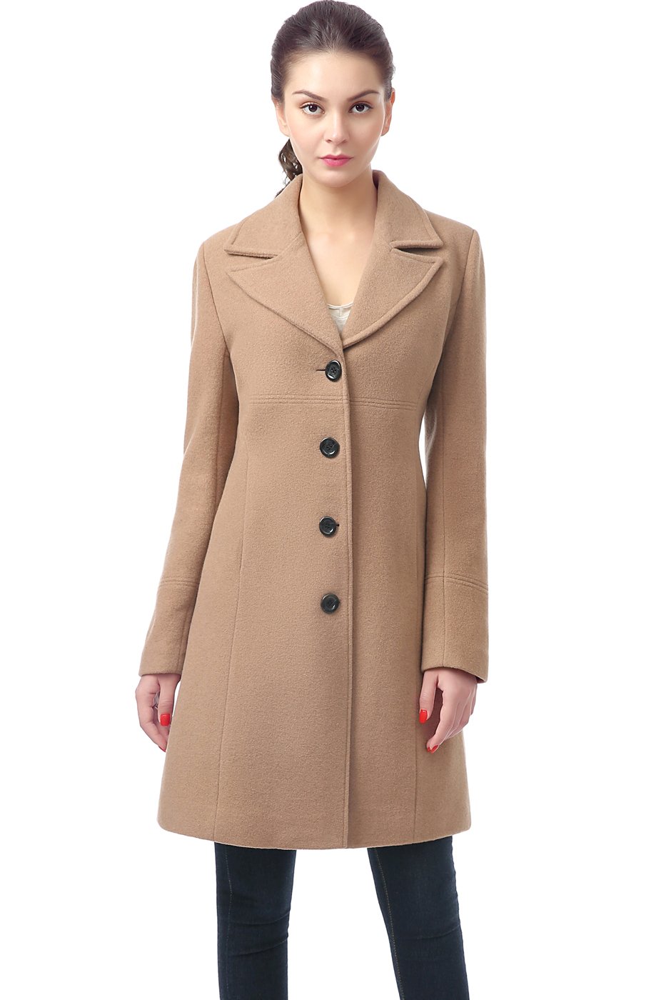 BGSD Women's Joan Wool Walking Coat - Warm Winter Coat for Women (Regular, Plus Size & Petite) | Perfect for Outdoor Activities, Commuting & Travel