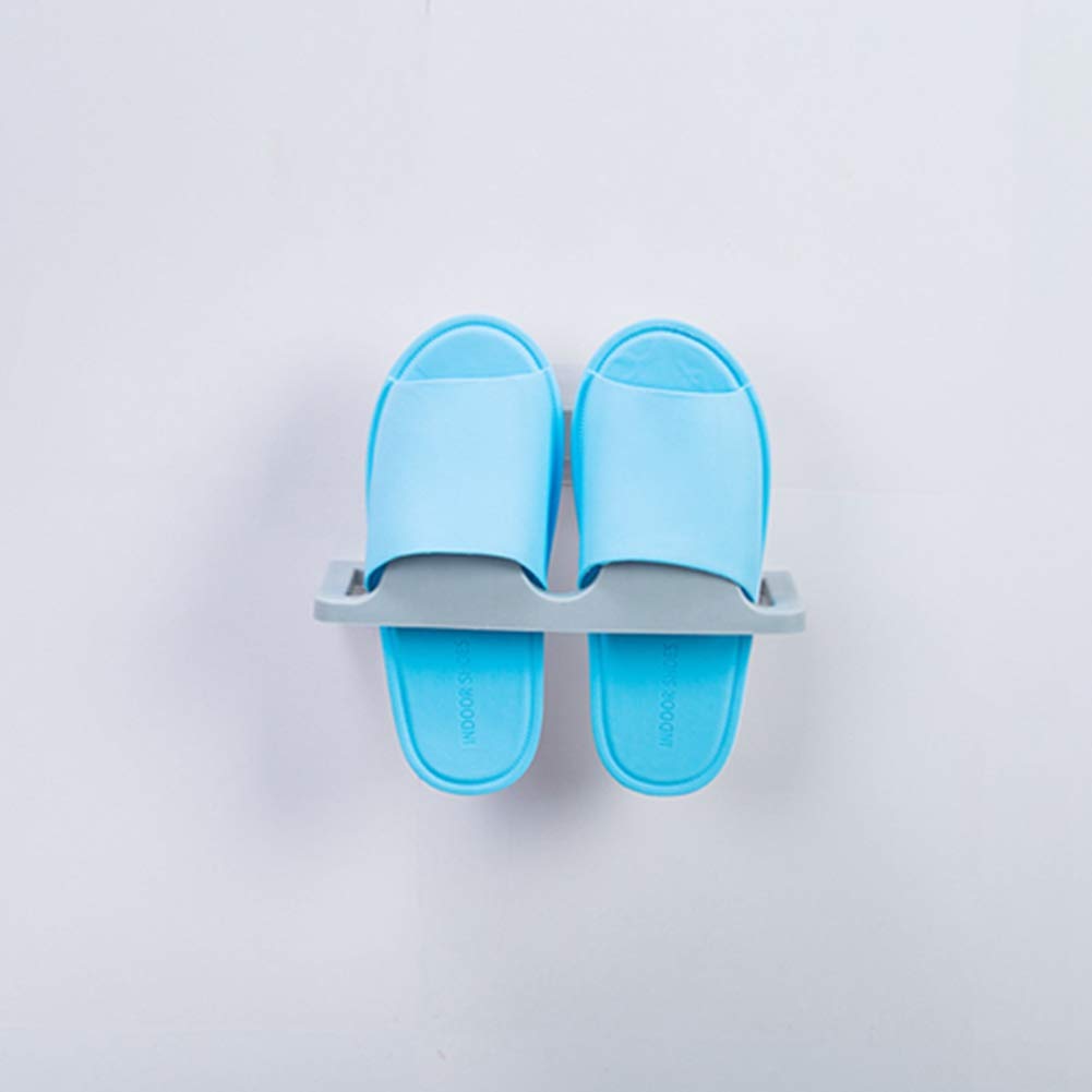Wall Mounted Bathroom Slipper Holder & Shoe Organizer - Space Saving Door Hanging Shoe Rack with Storage Shelves for Keeping Shoes Dry and Tidy (Blue) | Perfect for Small Bathrooms, Closets, and Entryway Organization