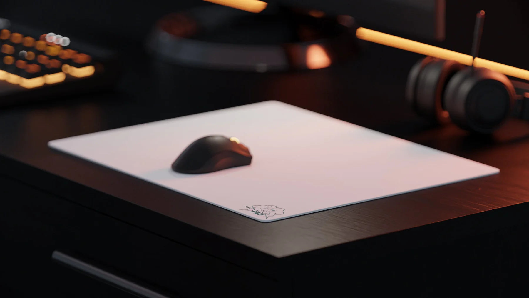 SkyPAD Glass Mouse Pad 3.0 XL - Ultra Smooth White Cloud Gaming Mousepad for Precision Control - Perfect for Esports, FPS Gaming & Office Work