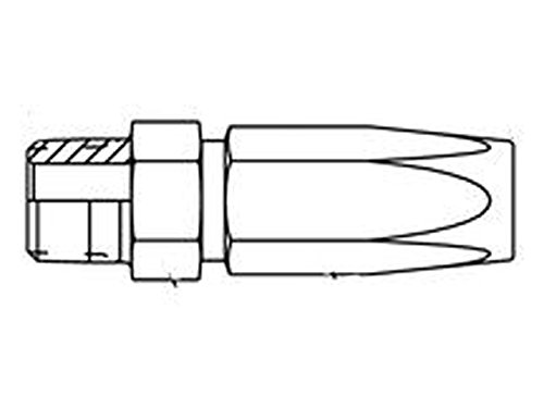 Parker Field Attachable Shell & Nipple Male NPTF Pipe - Rigid Straight Threaded Fitting for Hydraulic Systems - Ideal for Industrial, Agricultural, and Construction Equipment