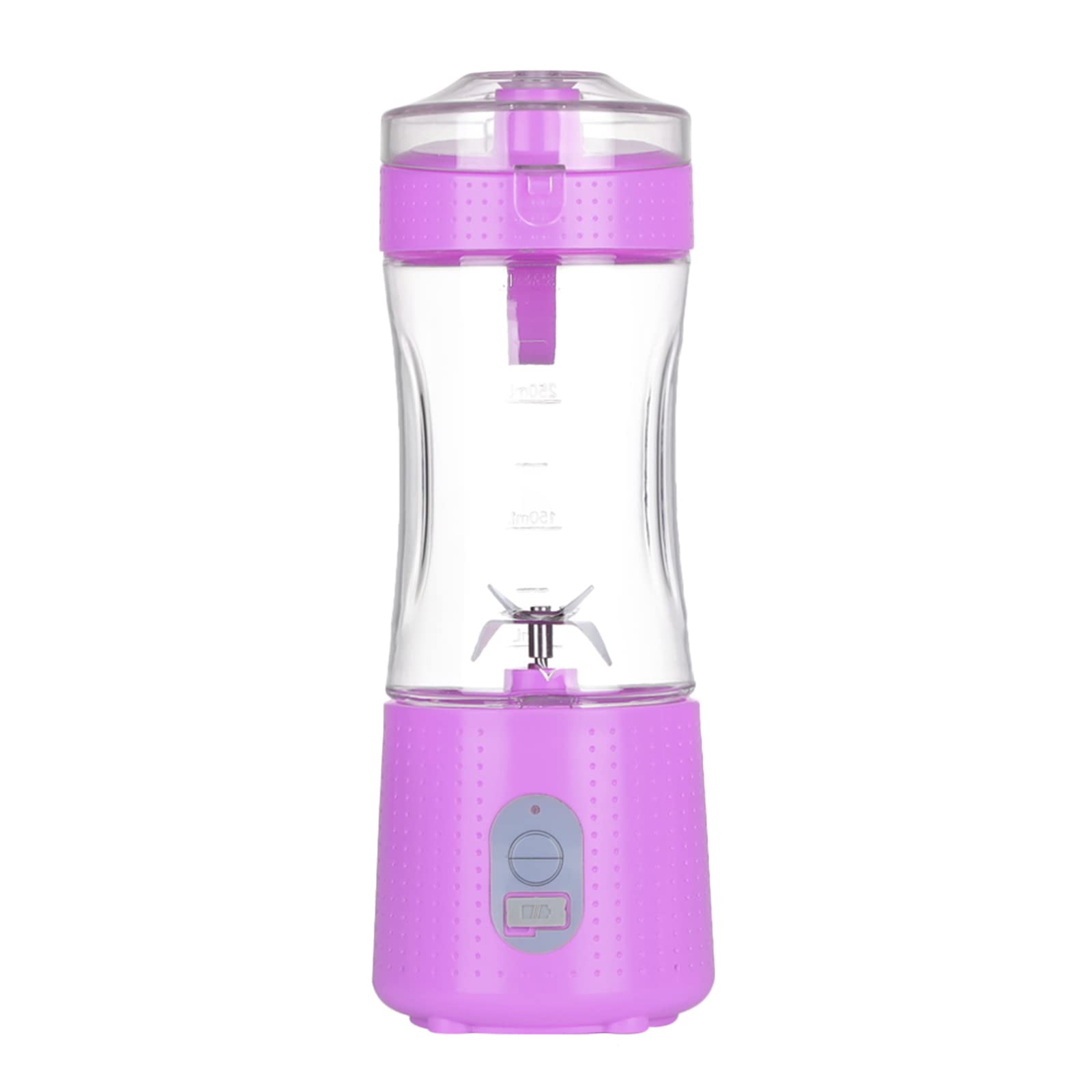 Portable Smoothie Blender - 13oz (380ml) USB Rechargeable Personal Blender with 6 Stainless Steel Blades - Mini Juicer Cup for Fresh Fruits, Protein Shakes & Smoothies - Perfect for Home, Travel, Gym & Office - Purple