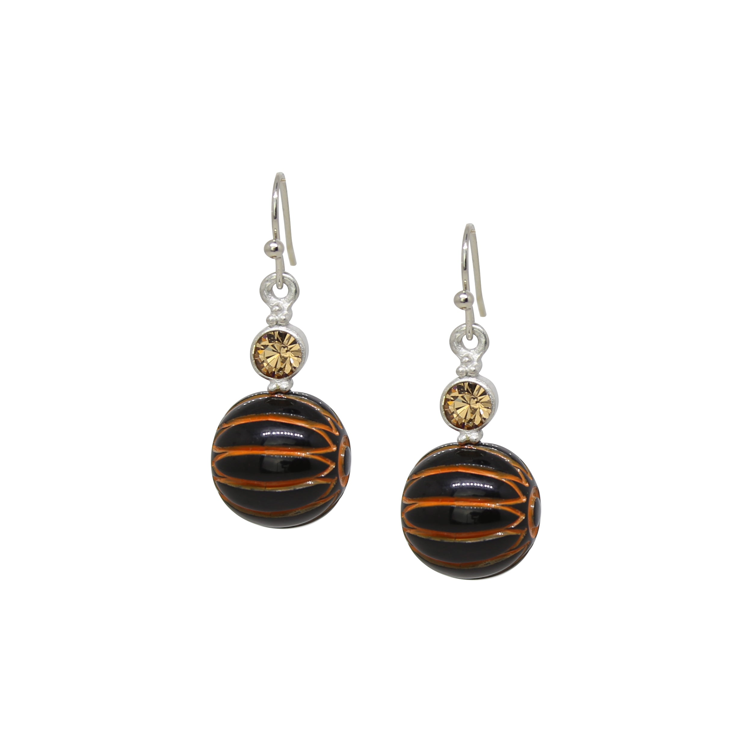 1928 Jewelry Interlinked Starburst Baubles & Topaz Crystal Drop Earrings - Elegant Dangle Earrings for Women, Perfect for Parties, Weddings & Evening Events