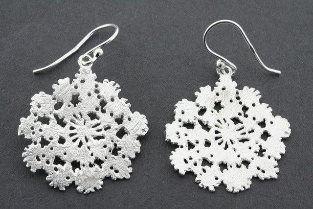 Sterling Silver Flat Coral Disc Earrings for Women - Elegant Boho Chic Jewelry for Everyday Wear & Special Occasions