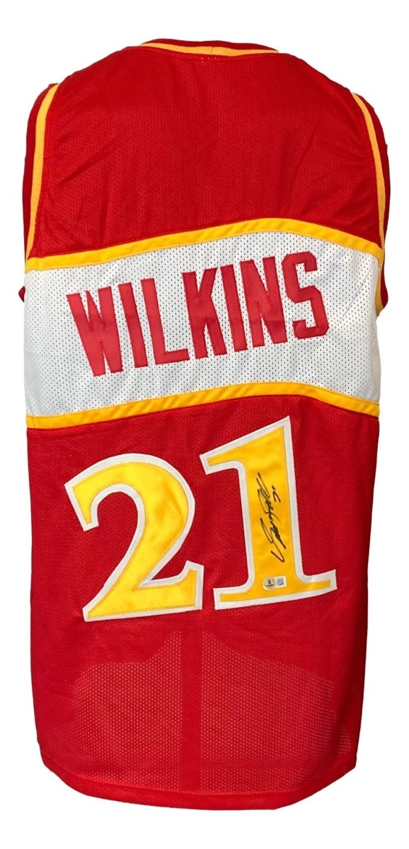 Authentic Dominique Wilkins Atlanta Hawks Signed Red Basketball Jersey - NBA Memorabilia for Collectors & Fans - Perfect for Display, Gifts, and Sports Memorabilia Collections