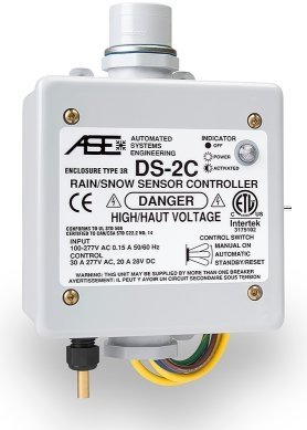 ASE DS-2C Rain and Snow Sensor Controller - 100-277V AC Input for Pavement Snow Melting Systems | Ideal for Driveways, Walkways & Parking Lots in Winter