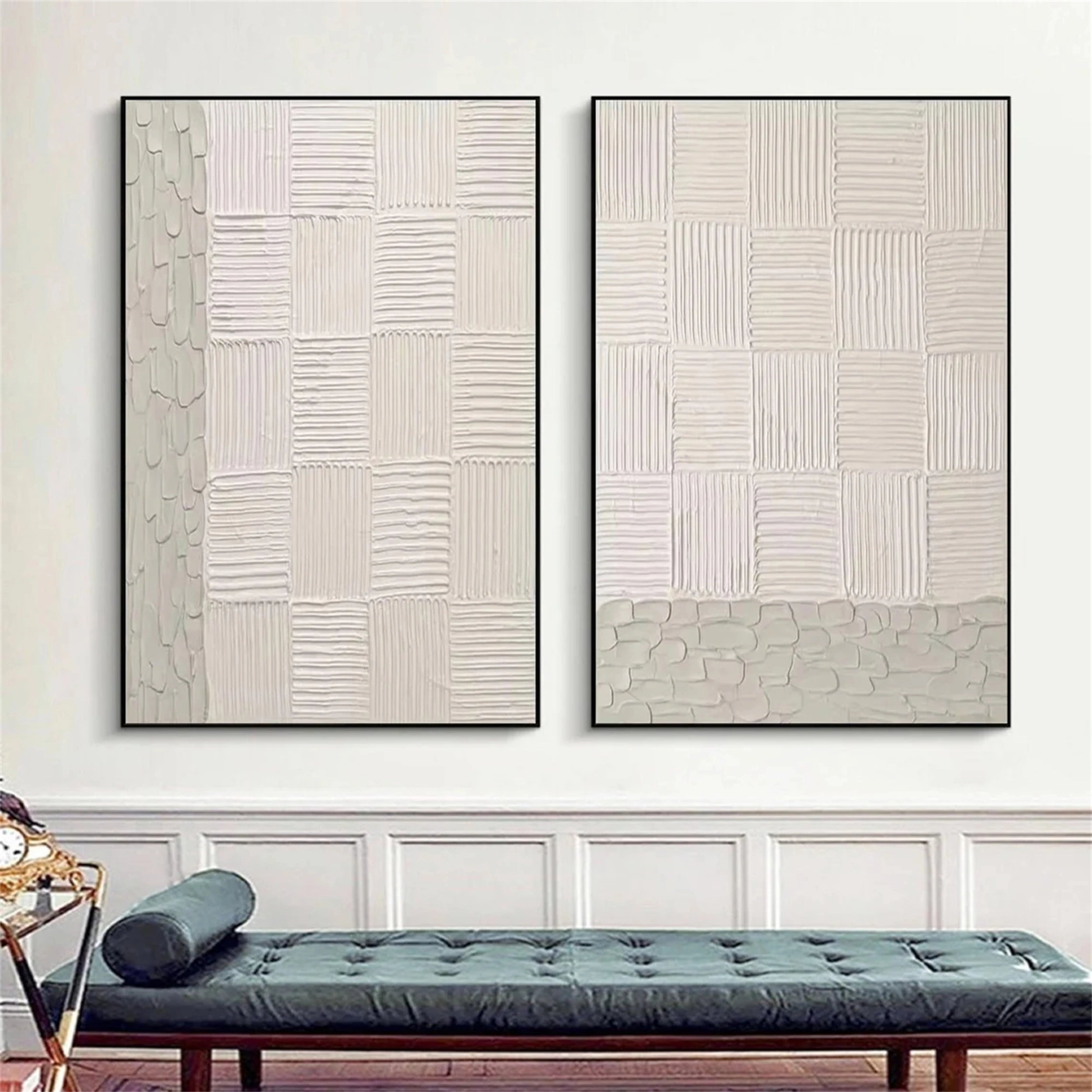 Abstract Tranquility Wall Art Set of 2 - Modern Canvas Paintings for Living Room, Bedroom & Office Decor #WS119 | Perfect for Home & Office Interior Design