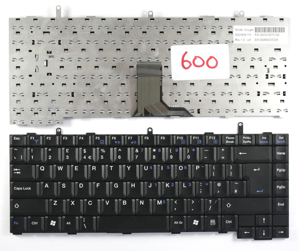 Black Replacement Laptop Keyboard for Packard Bell EasyNote B3222 - UK Layout | Durable & Easy Installation | Perfect for Typing, Gaming & Office Work