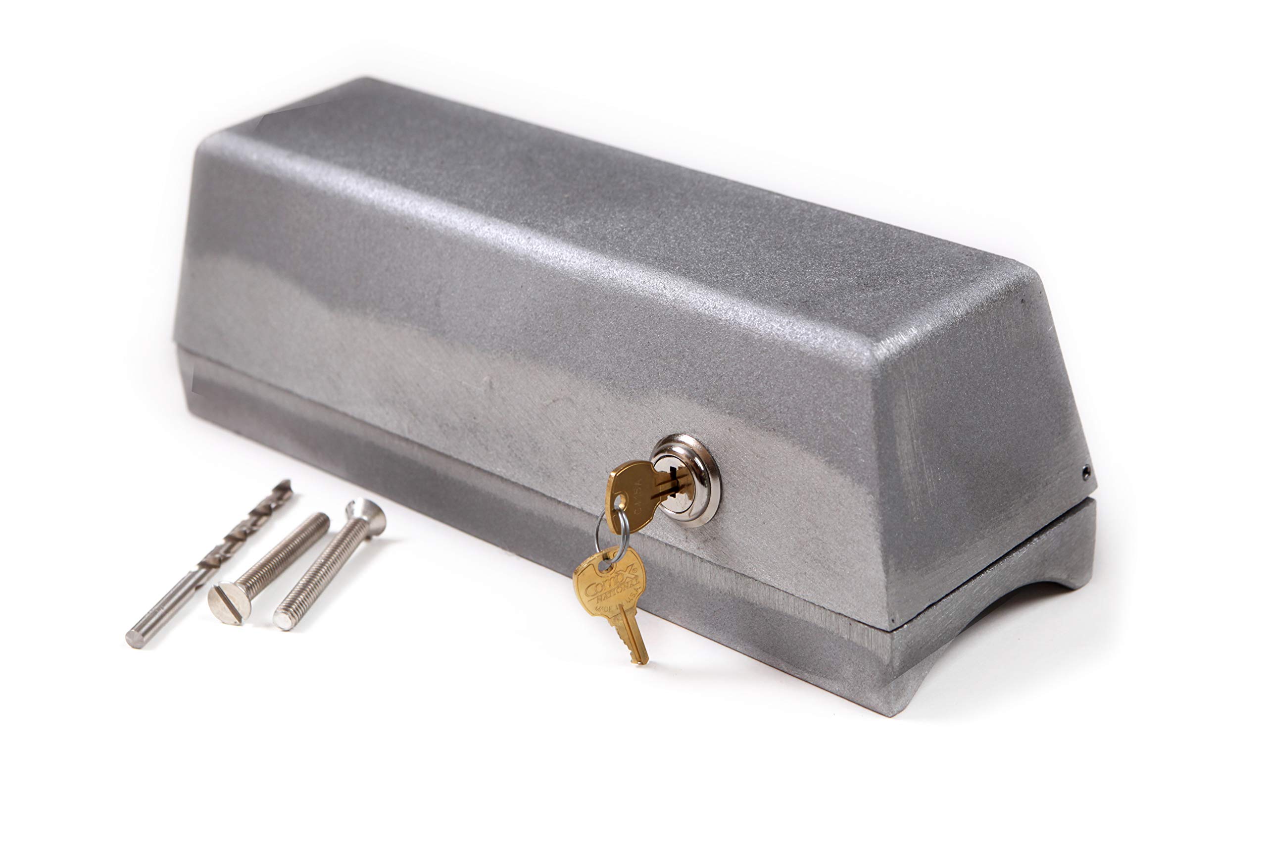 Flagpole Cleat Lock Box with Anti-Theft Cylinder - Secure External Halyard Accessories for Flag Poles | Includes Drill Bit, Bolts & Keys | Made in USA (No Cleat) - Perfect for Residential, Commercial & Marine Flag Display Security
