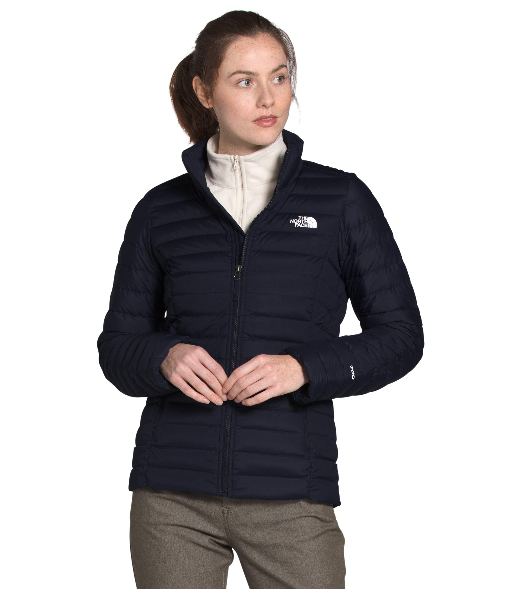 THE NORTH FACE Women's Stretch Down Jacket - Lightweight Warm Winter Coat, Water-Resistant, Aviator Navy, XS - Perfect for Skiing, Hiking & Cold Weather Outdoor Activities