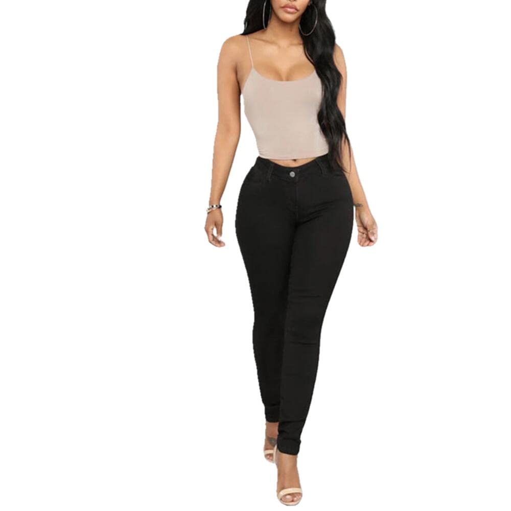 Best Women's Slim High Elastic Jeans - Stretchy Pencil Pants for Work, Casual & Night Out | Comfortable & Fashionable Denim Trousers