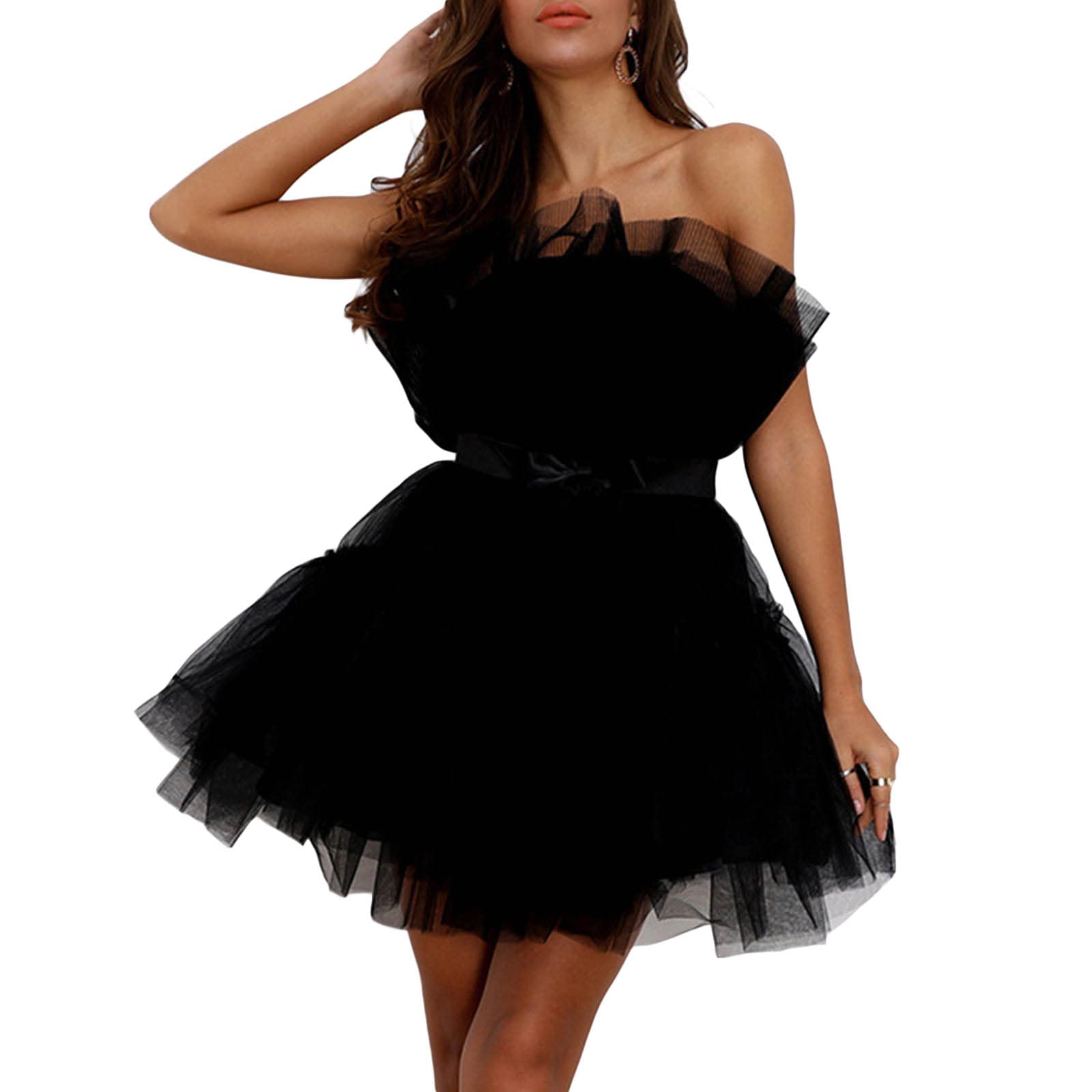 GOOCHEER Women's Off Shoulder Satin Cocktail Dress - Sexy Bodycon Mini Dress for Evening Parties, Weddings & Special Events | Elegant & Chic Formal Wear