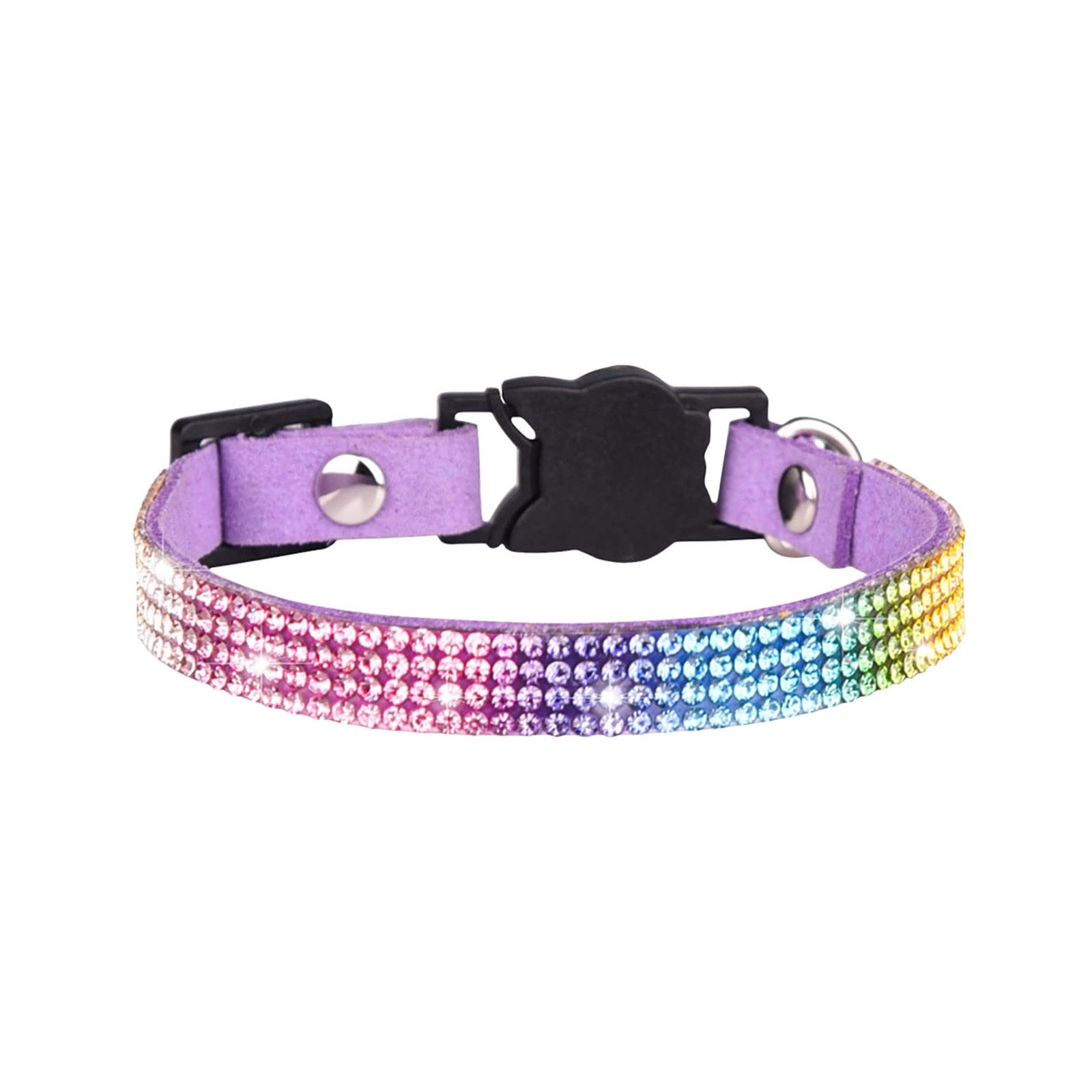 Personalized White Rhinestone Cat Collar with Metal Buckle & Bells - Adjustable Pet Collar for Small Dogs & Cats - Perfect Gift for Girl's Kitty, Birthday & Christmas Pet Accessories (Ideal for Daily Wear, Parties & Photo Shoots)