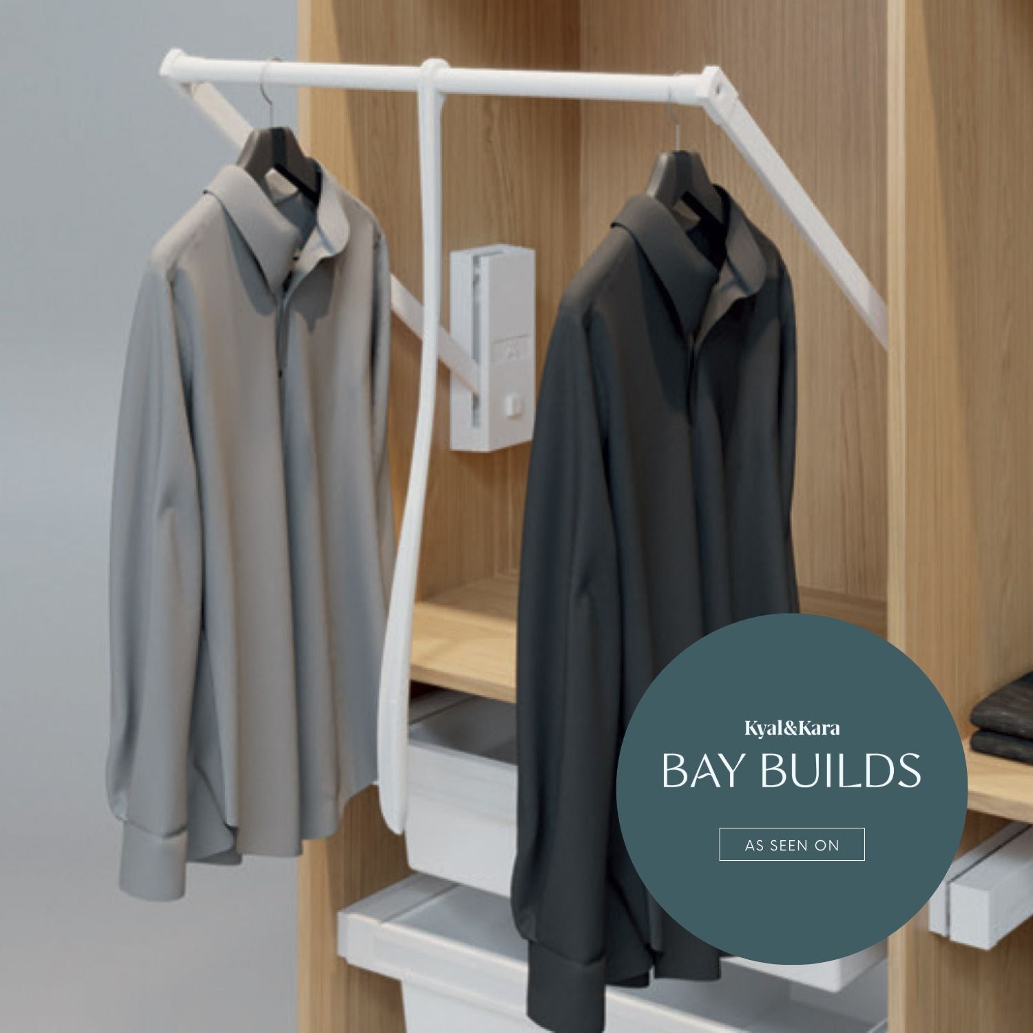 DressCode Wardrobe Lift - Premium Closet Organizer & Space Saver for Stylish Home Storage | Perfect for Bedrooms, Walk-in Closets & Small Apartments