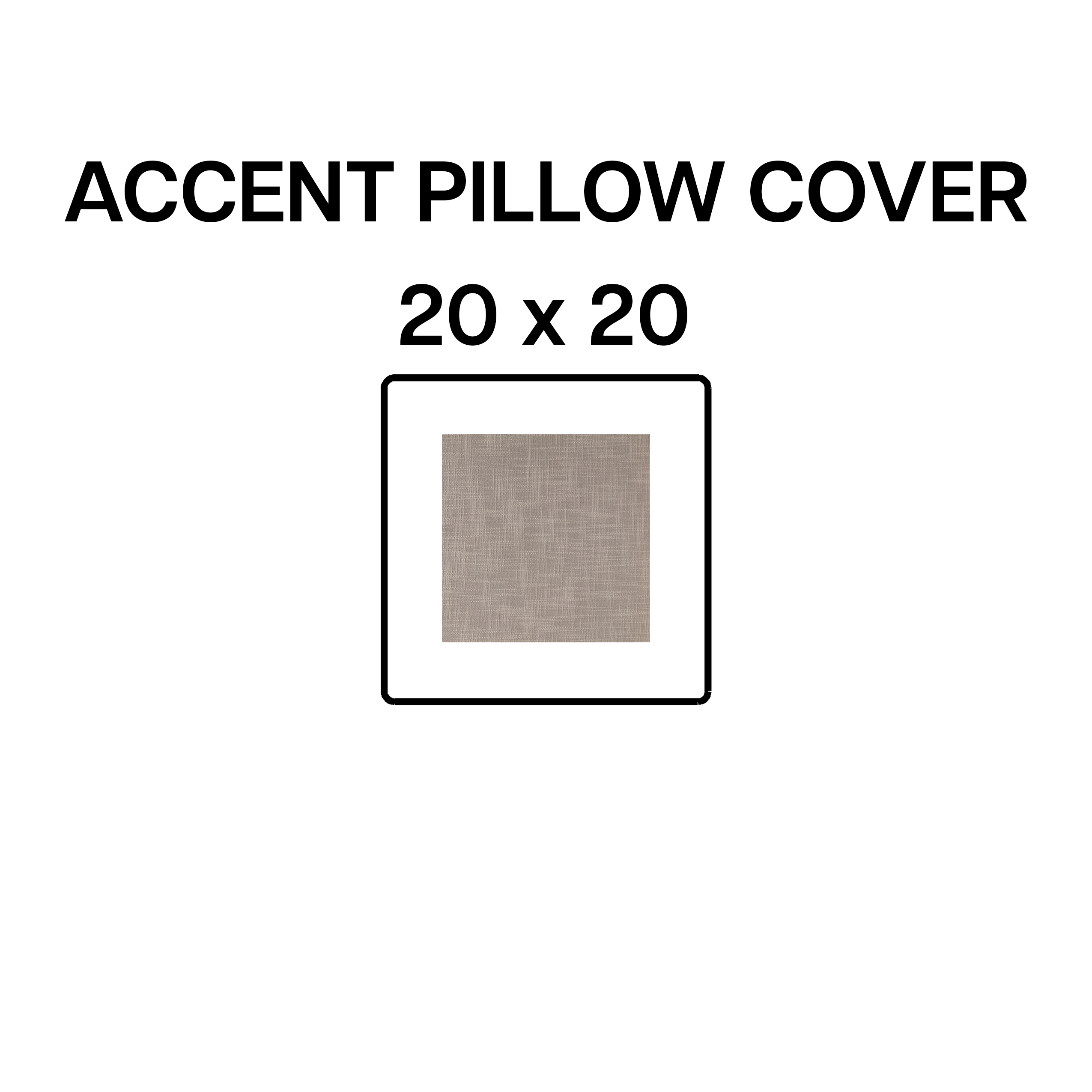 20x20 Inch Cinder Gray Decorative Accent Pillow Cover BP 642 - Soft Throw Pillow Case for Sofa, Bed, Couch & Home Decor