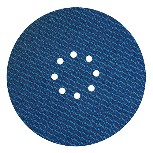 9 Inch 8 Hole Hook and Loop Sanding Discs - 60 Grit Aluminum Oxide Sandpaper for Drywall, Wood & Metal - 10 Pack | Durable Rhombus Cloth-Backed Anti-Blocking Discs for Material Removal, Resurfacing & Smoothing Surfaces - Perfect for DIY Projects, Home Renovations & Professional Woodworking