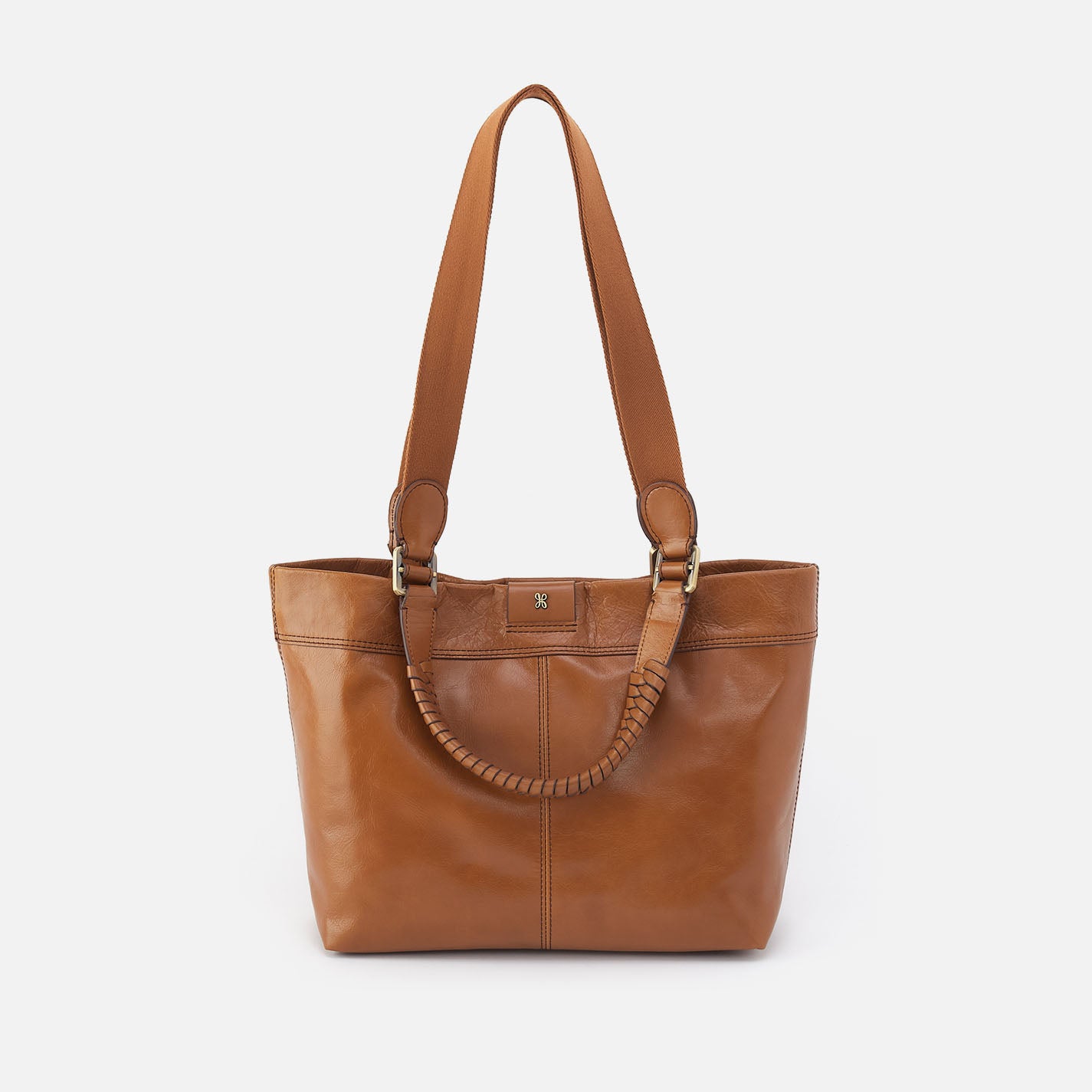 Romy Medium Tote Bag in Premium Polished Leather - Luxurious Truffle Brown Color | Perfect for Work, Travel & Everyday Use
