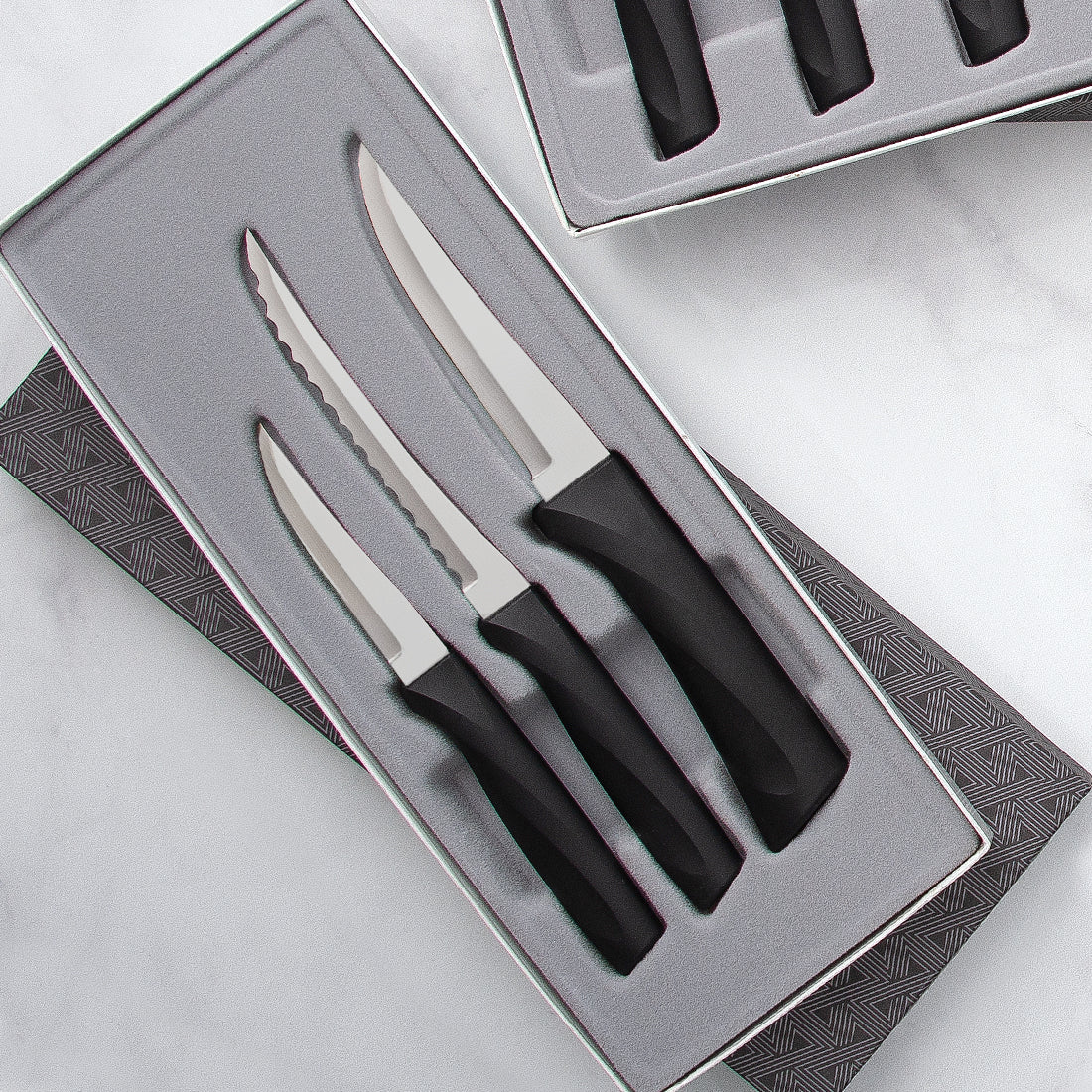 Premium Anthem Slice & Pare Knife Set - 3-Piece Stainless Steel Kitchen Knives for Slicing, Peeling & Chopping - Perfect for Fruits, Vegetables & Meal Prep
