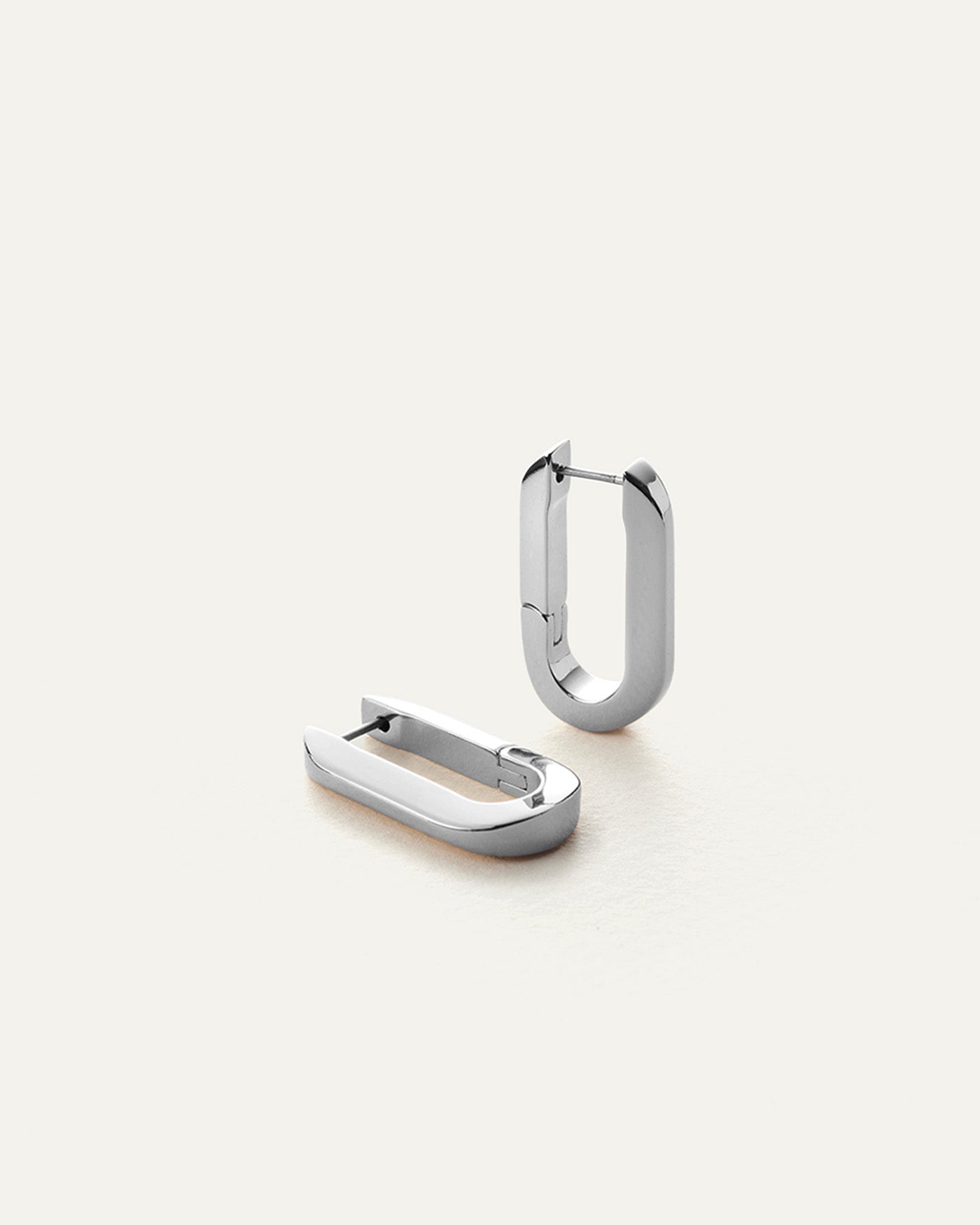 Sterling Silver U-Link Earrings for Women - Elegant Hoop Earrings for Everyday Wear, Parties & Gifts