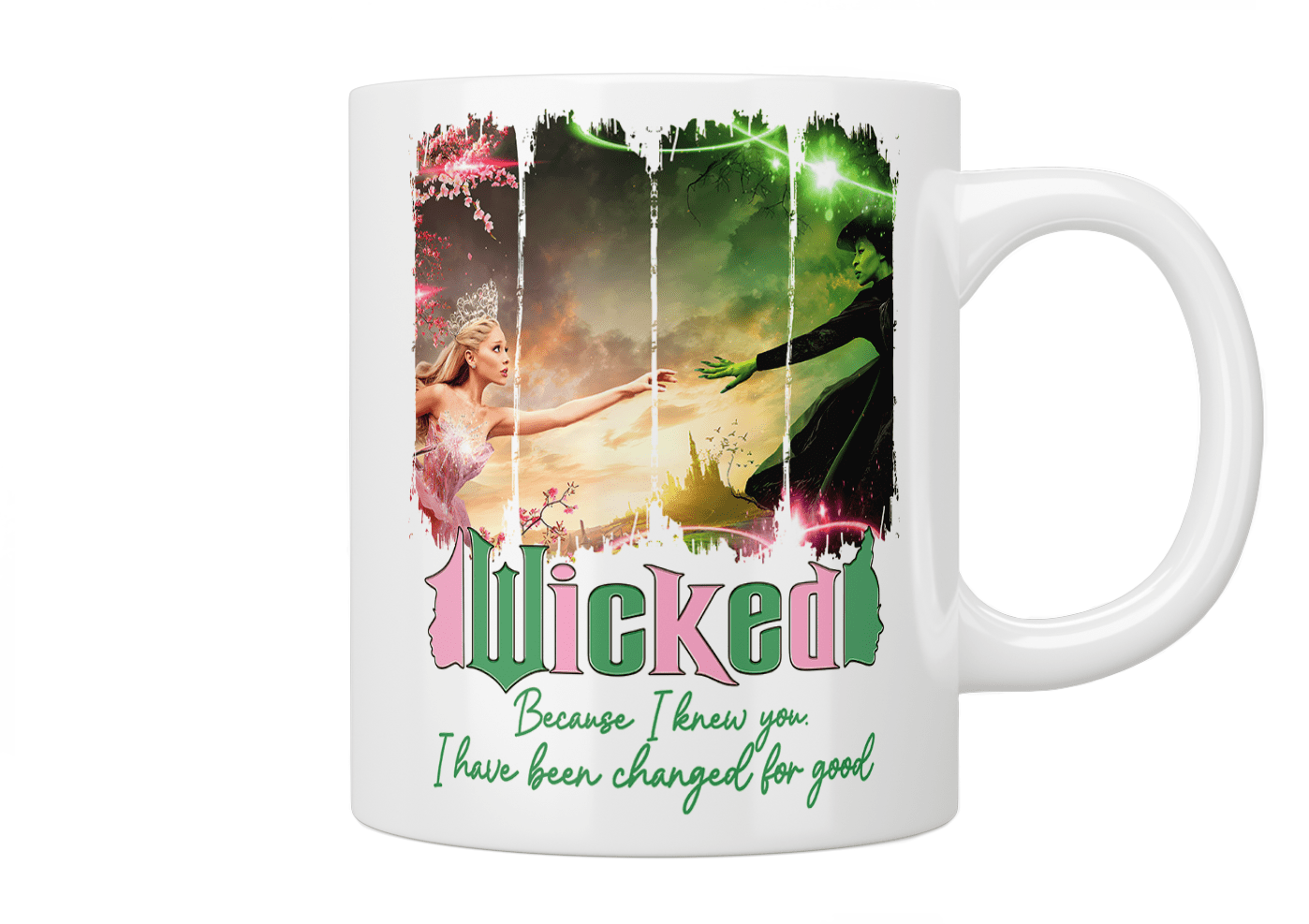 Wicked Musical Inspired Mug - Because I Knew You I Have Been Changed For Good Coffee Cup - Perfect Gift for Broadway Fans & Theater Lovers - Office Desk Decor or Home Use