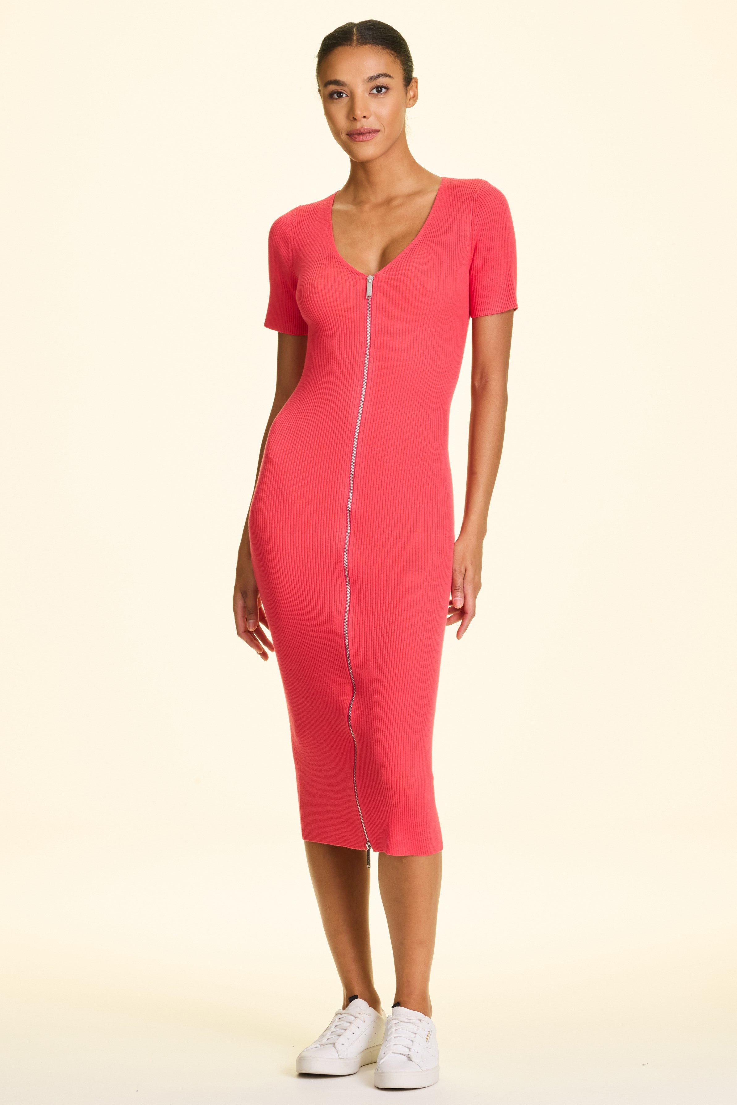 Cambria Dress Coral - Elegant Floral Print Summer Dress for Women | Perfect for Beach Vacations, Date Nights & Casual Outings