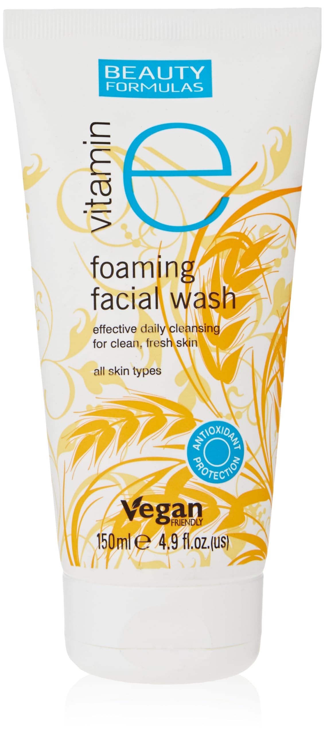 Beauty Formulas Vitamin E Facial Wash - Hydrating & Nourishing Cleanser for Glowing Skin | Perfect for Daily Skincare Routine & Sensitive Skin Care