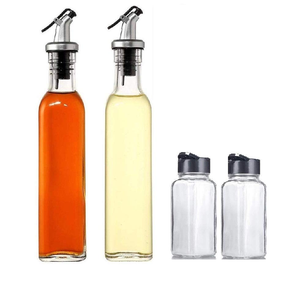 Premium Glass Oil and Vinegar Dispenser Bottle with Drip-Free Spout - Kitchen Essential for Salad Dressing, Cooking Oil & Balsamic Vinegar | Perfect for Restaurants, Home Kitchens & Gourmet Cooking