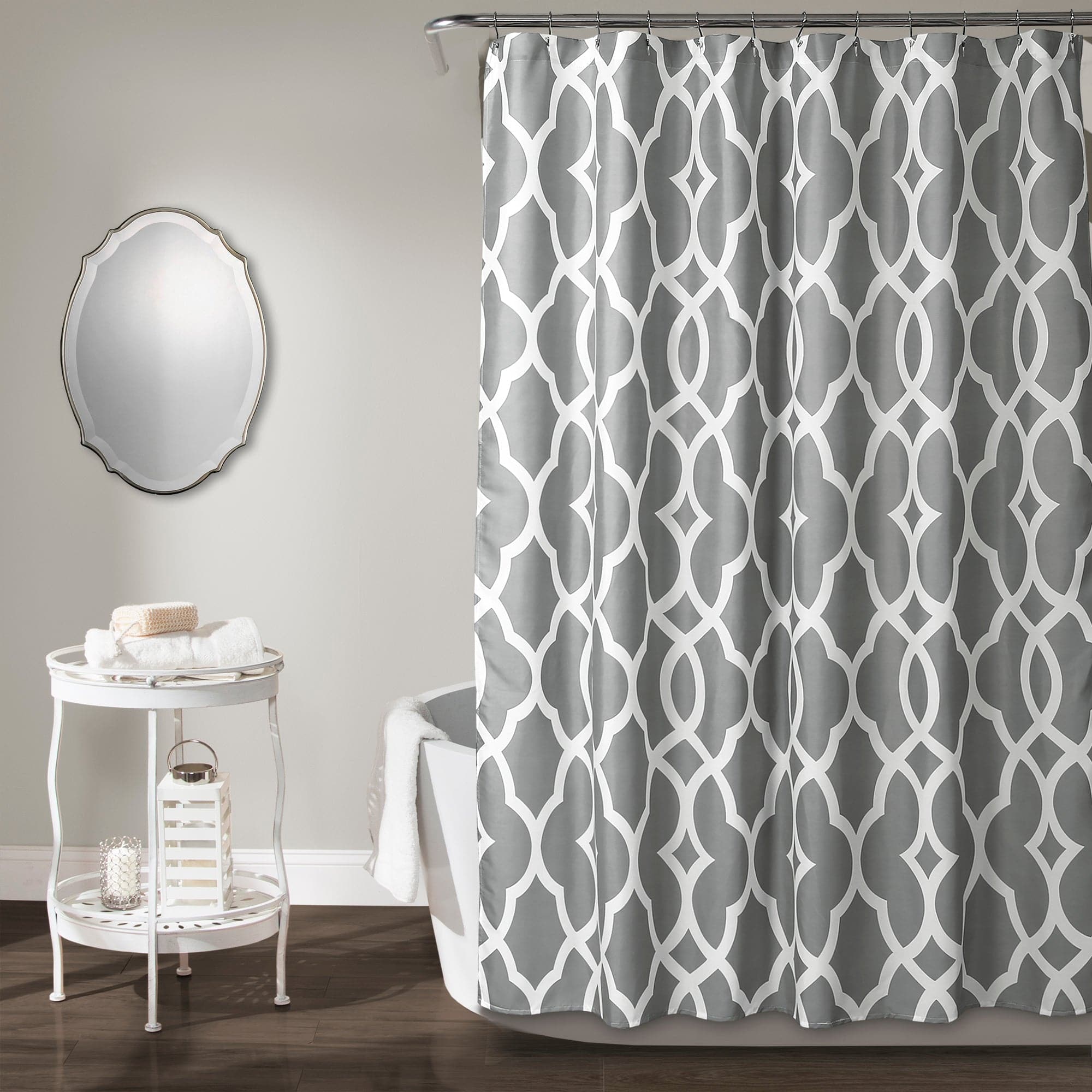 Connor Geo Shower Curtain - Waterproof Bathroom Decor with Modern Geometric Pattern, Perfect for Home, Apartment, and Dorm Use