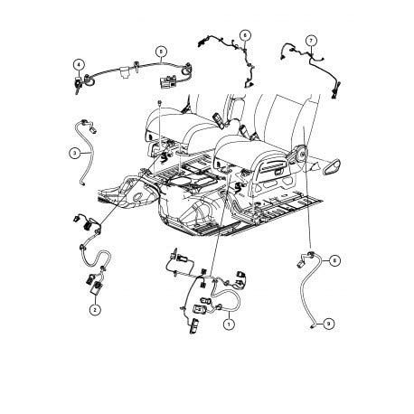 Mopar 68264387AA Seat Back Wiring Harness - Replacement for Dodge, Jeep, Chrysler - Perfect for Car Interior Repairs & Upgrades