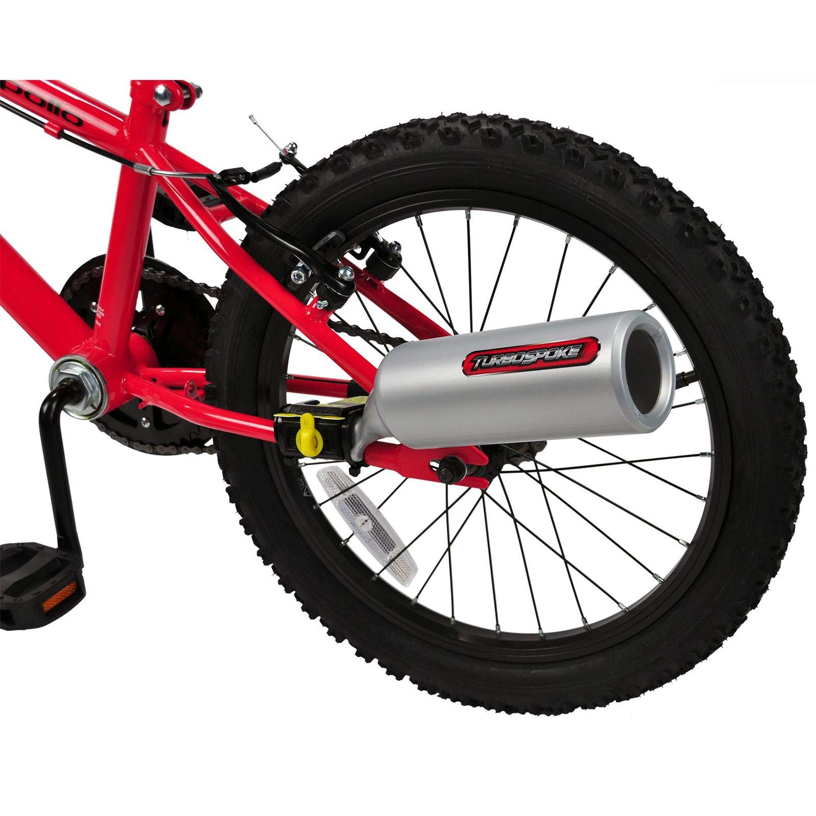 Speedway Motors Turbospoke Bicycle Muffler - Bike Exhaust Noise Maker for Kids & Adults - Fun Cycling Accessory for Road Bikes & Mountain Bikes