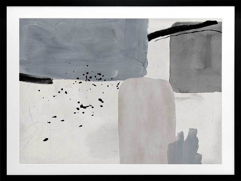 Concrete Decision I Framed Art Print - Modern Abstract Wall Decor for Living Room, Bedroom & Office