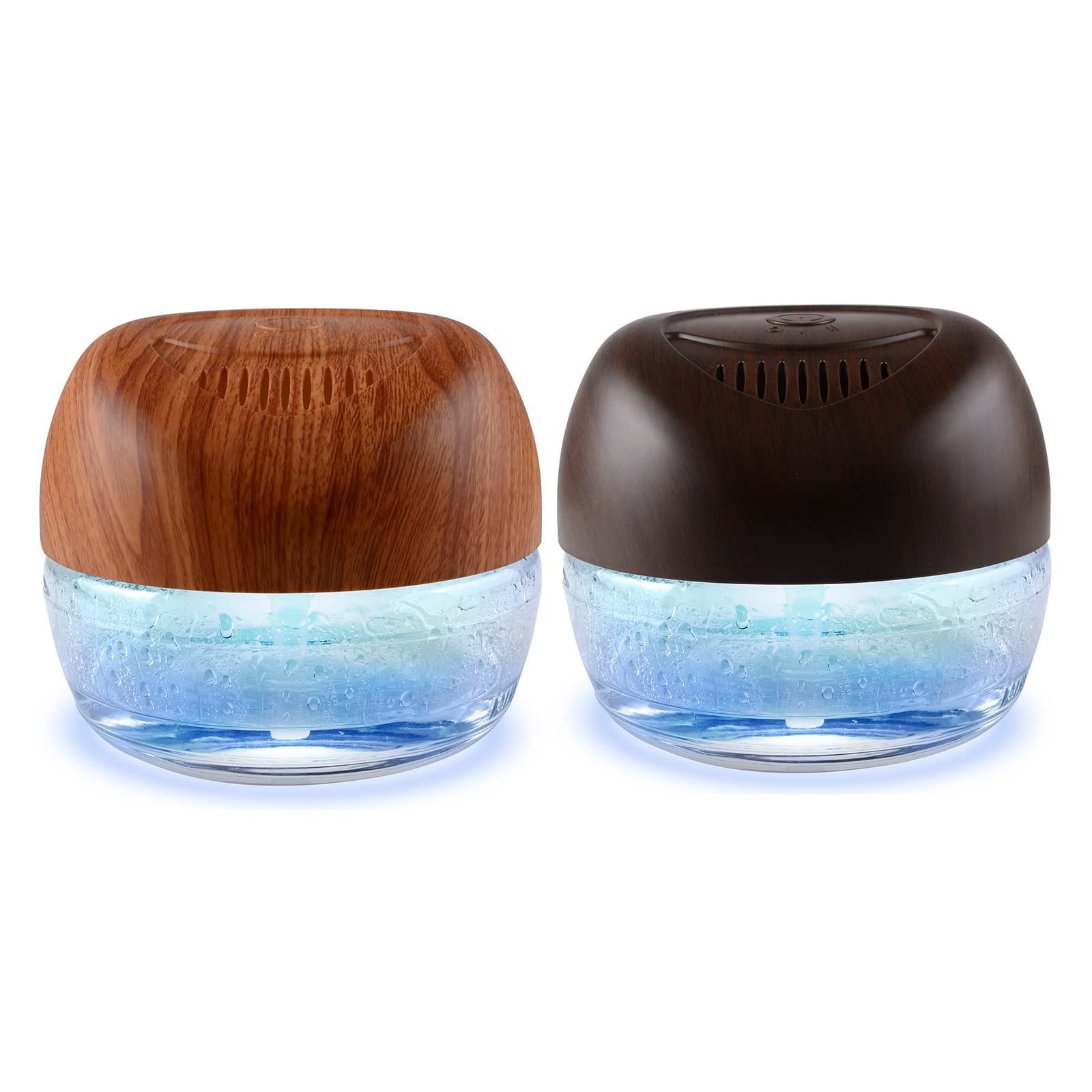 2-Pack Water-Based Air Purifier & Freshener with 7-Color LED Mood Light - Air Washer, Revitalizer for Home, Office, Bedroom (White) - Perfect for Allergy Relief, Odor Elimination & Relaxation