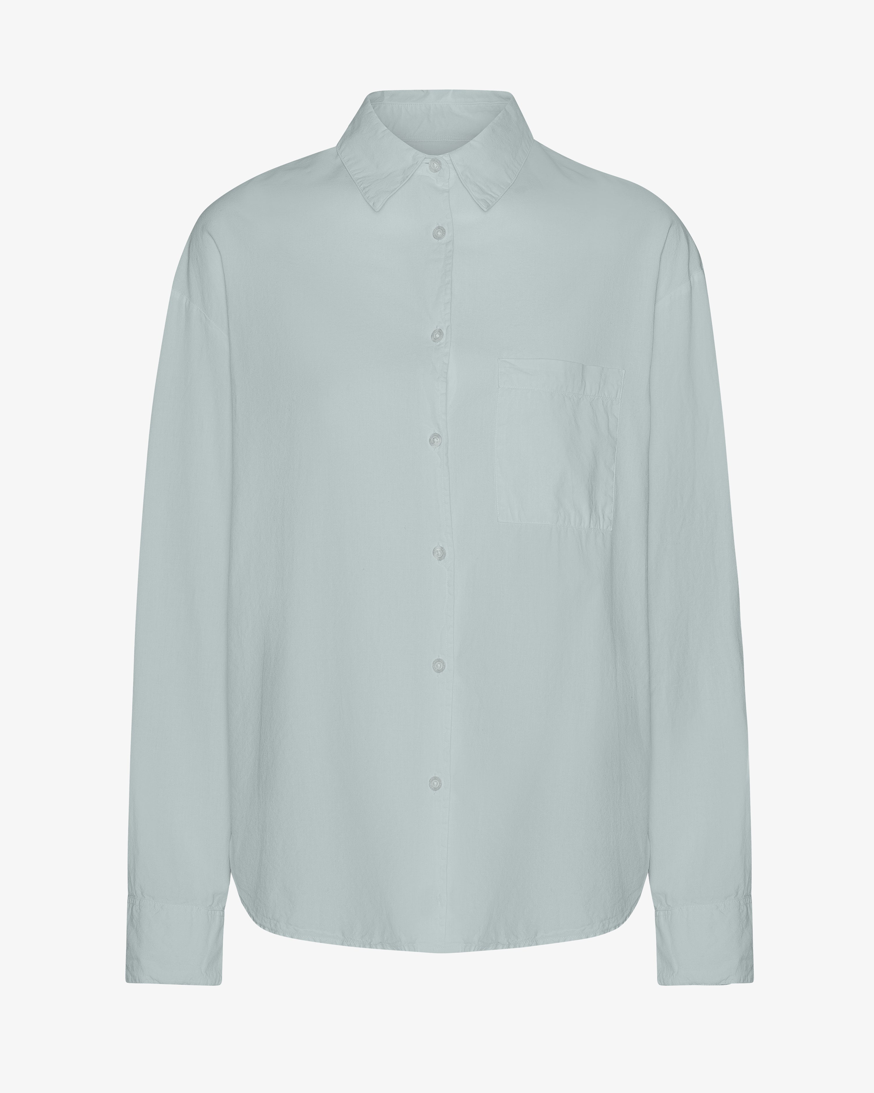 Organic Cotton Oversized Shirt for Women - Soft Comfortable Loose Fit Button Down Top in Cloudy Grey | Perfect for Casual Wear, Layering & Boho Outfits