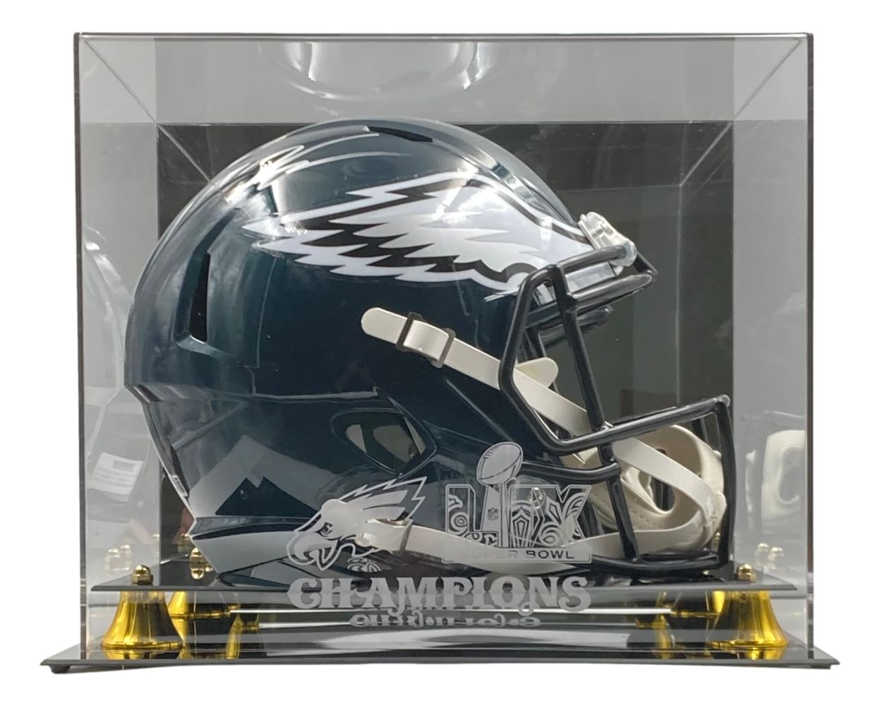 Jalen Carter Autographed Philadelphia Eagles Replica Speed Helmet with Super Bowl LIX Case - Official NFL Collectible for Fans, Display & Memorabilia Collection