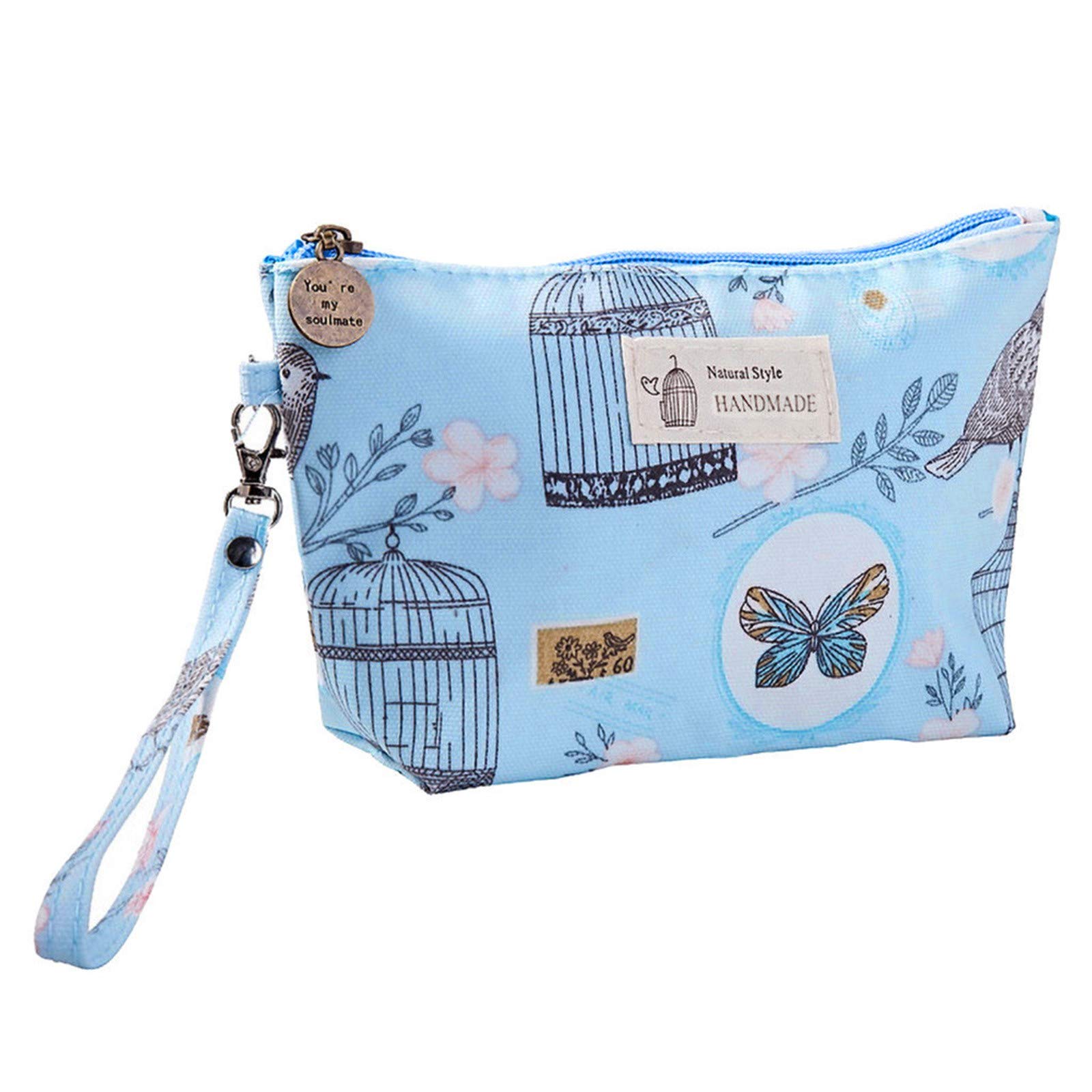 Waterproof Travel Cosmetic Bag for Women - Portable Washable Storage Clutch with Printing, Perfect for Organizing Makeup, Toiletries & Clothes (Size C, One Size) | Ideal for Travel, Gym & Home Organization