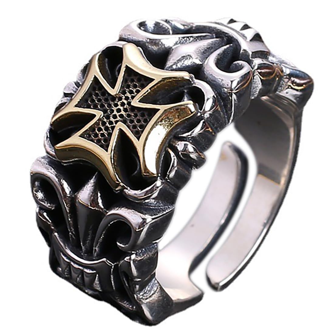 JWM Silver Plated Brass Adjustable Open Rings for Men & Women - Fashion Jewelry Gift with Exquisite Packaging - Perfect for Weddings, Parties & Everyday Wear