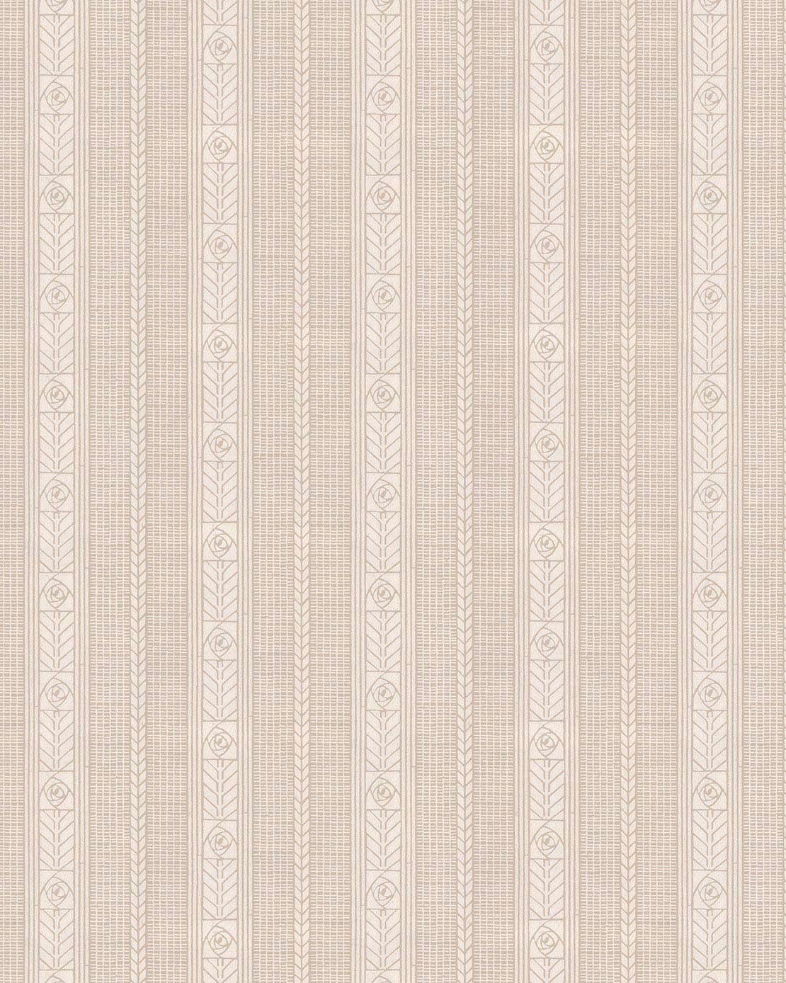 Lim & Handtryck Wallpaper - Cocoa/Beige Hand-Printed Scandinavian Design for Living Room & Bedroom Decor